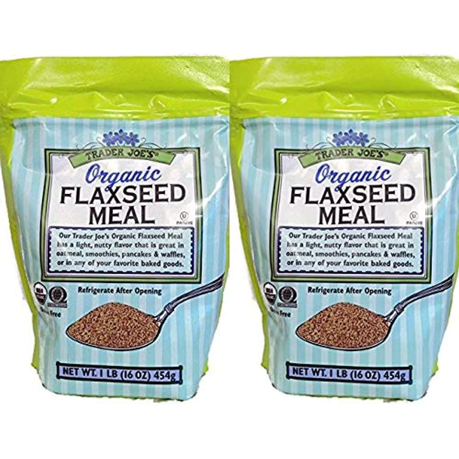 TJ Organic Flaxseed Meal 1Lb (16 Oz) - 2-Pack