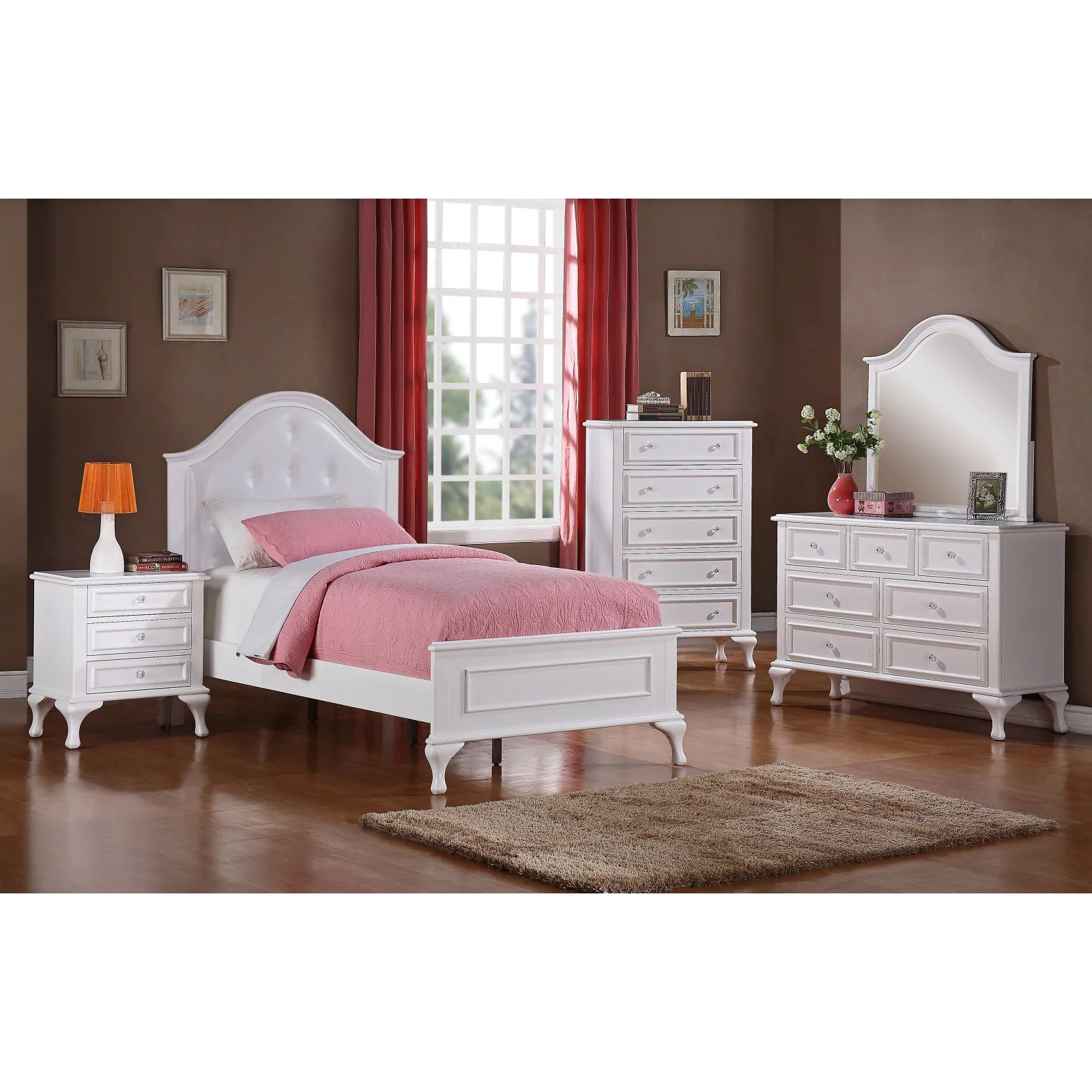 Picket House Furnishings Jenna 3 Drawer Nightstand, White
