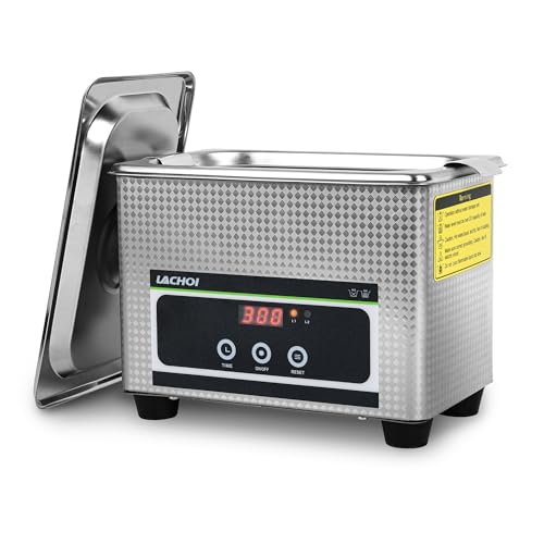 Ultrasonic Cleaner 800ml with Timer 40kHz Jewelry Cleaner Sonic Cleaner Digital Ultrasonic Parts Cleaner Machine for Jewelry Watch Ring Coin Diamond Jewelry Ultrasonic Machine