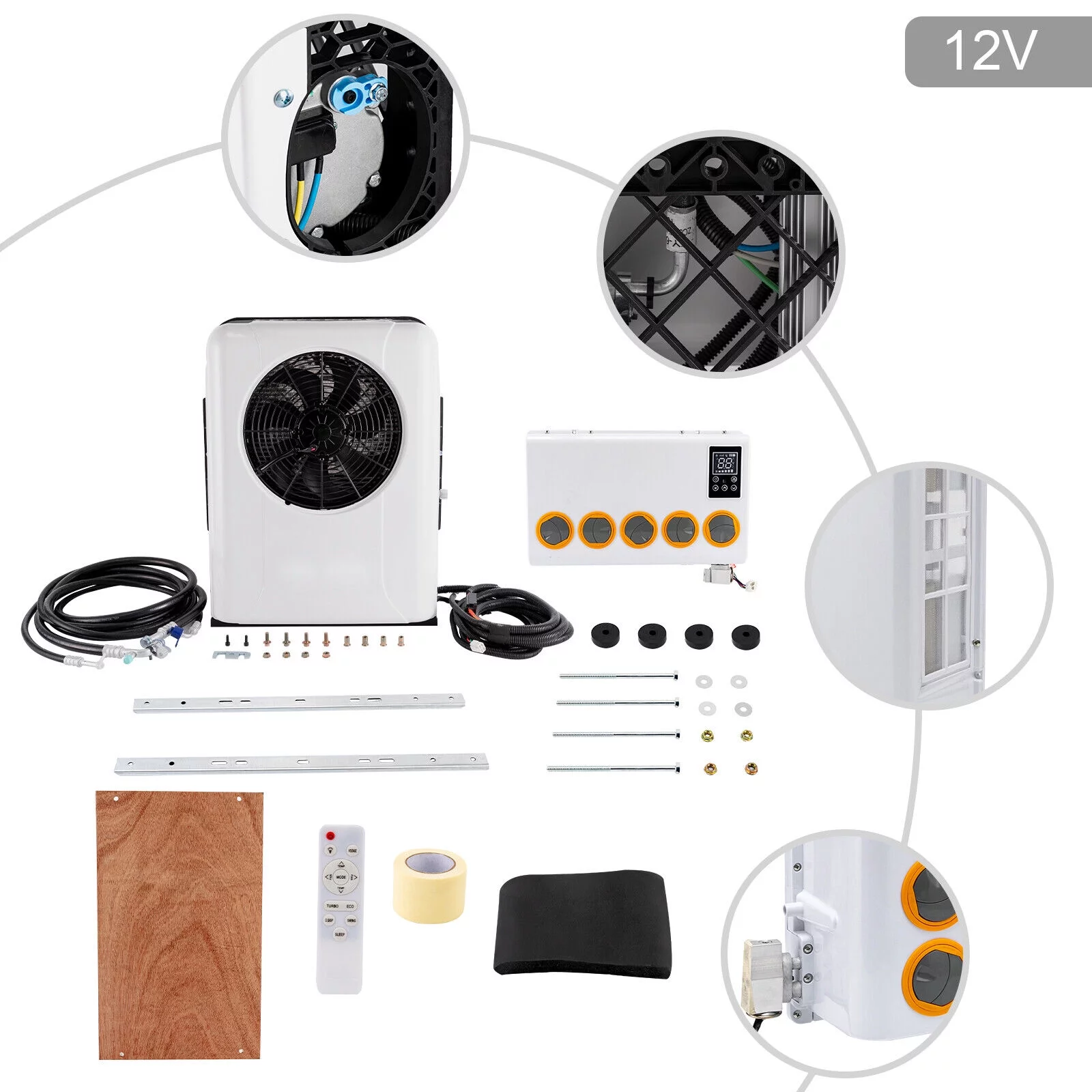 MONIPA Air Conditioner Mini Split AC 6800 BTU ONLY COLD 12V w/Remote Control