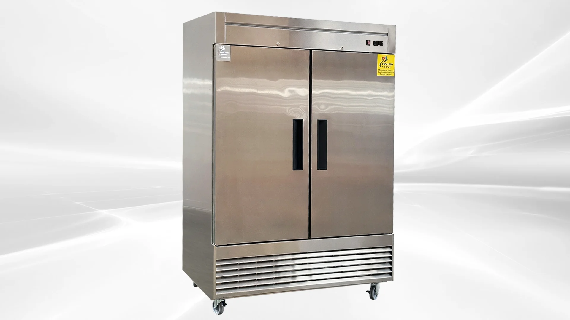 NSF 54 inch 2 Door Reach-in Commercial SS Freezer C55F
