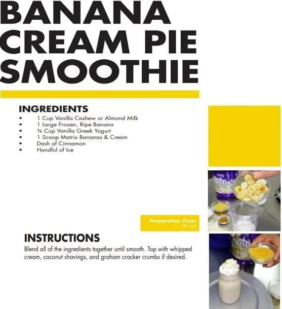 Syntrax Matrix Sustained-Release Protein Powder Blend - Muscle Support - Banana Cream - 5 lbs