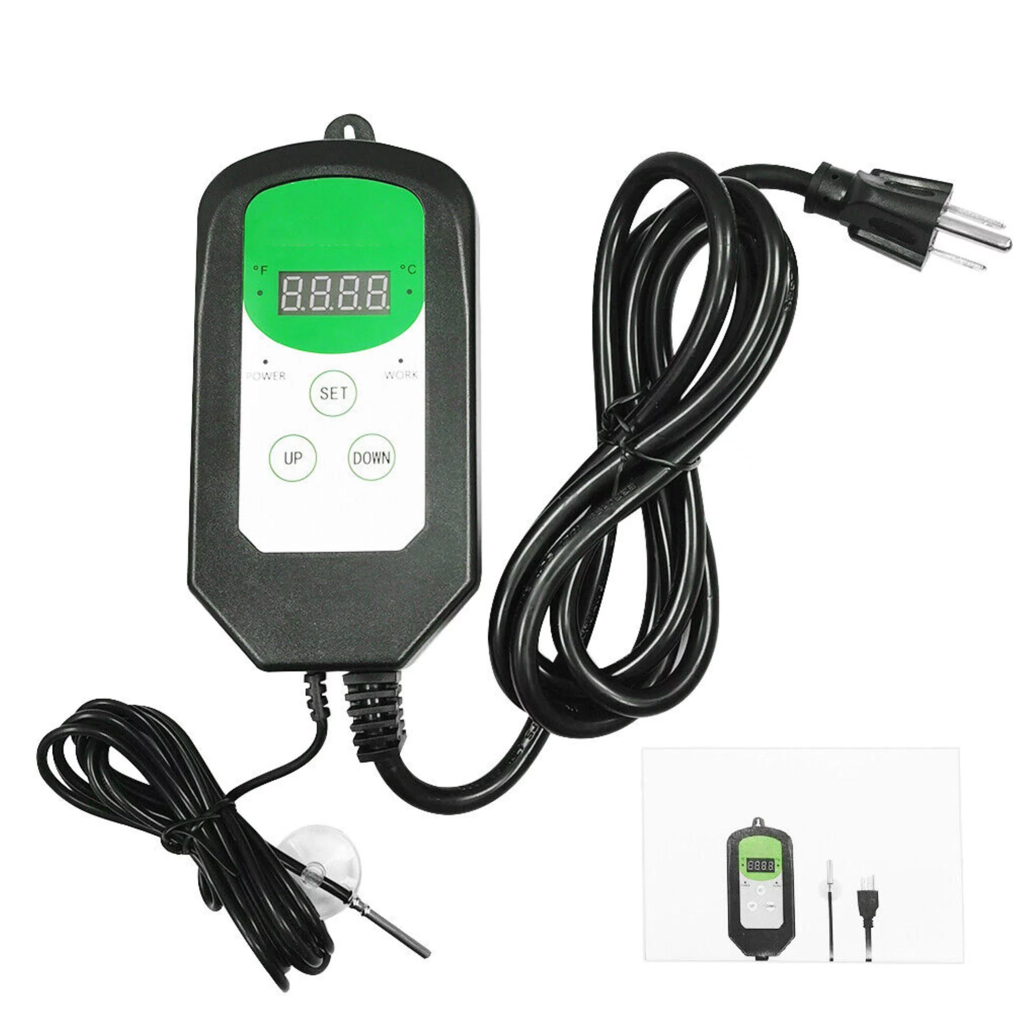 Effortlessly Control Temperatures with our Intelligent Temperature Controller -  &  Certified, 1000W Capacity, Digital Display - Ideal for Home Brewing, Sous Vide Cooking, and More