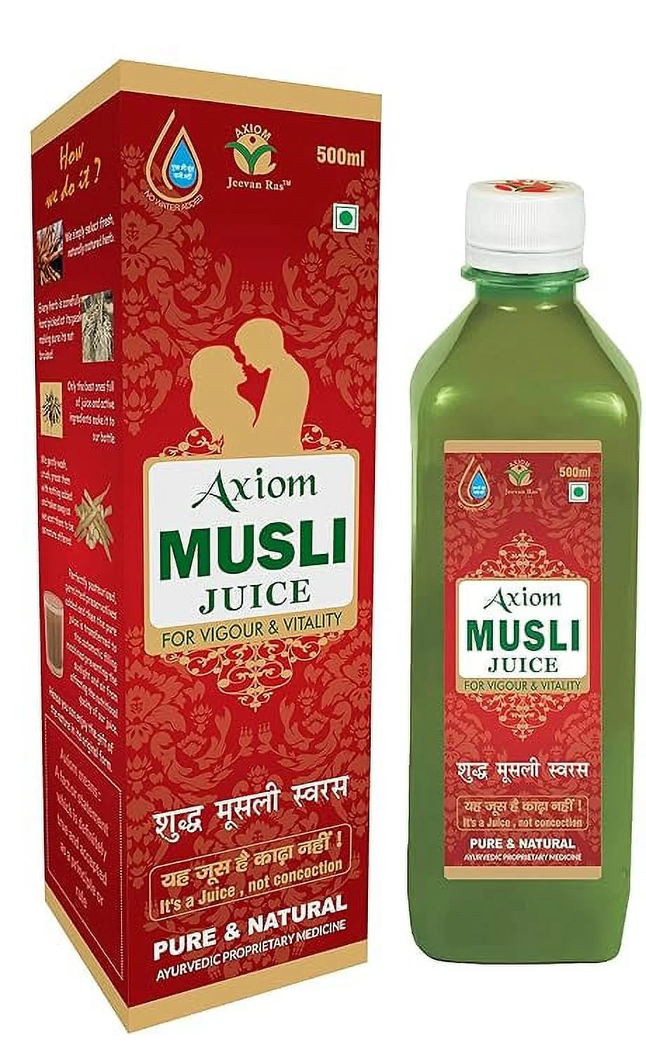 Musli Juice 500ml | Improves Power And Vitality | Useful In General Weakness | Health Tonic | Natural Herbal Product with WHO GLP, GMP, ISO Certification |