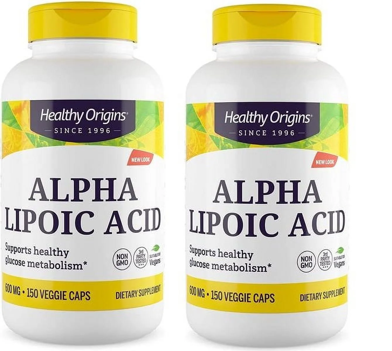 Healthy Origins Alpha Lipoic Acid 600 MG, 150 Capsules 2 Packs