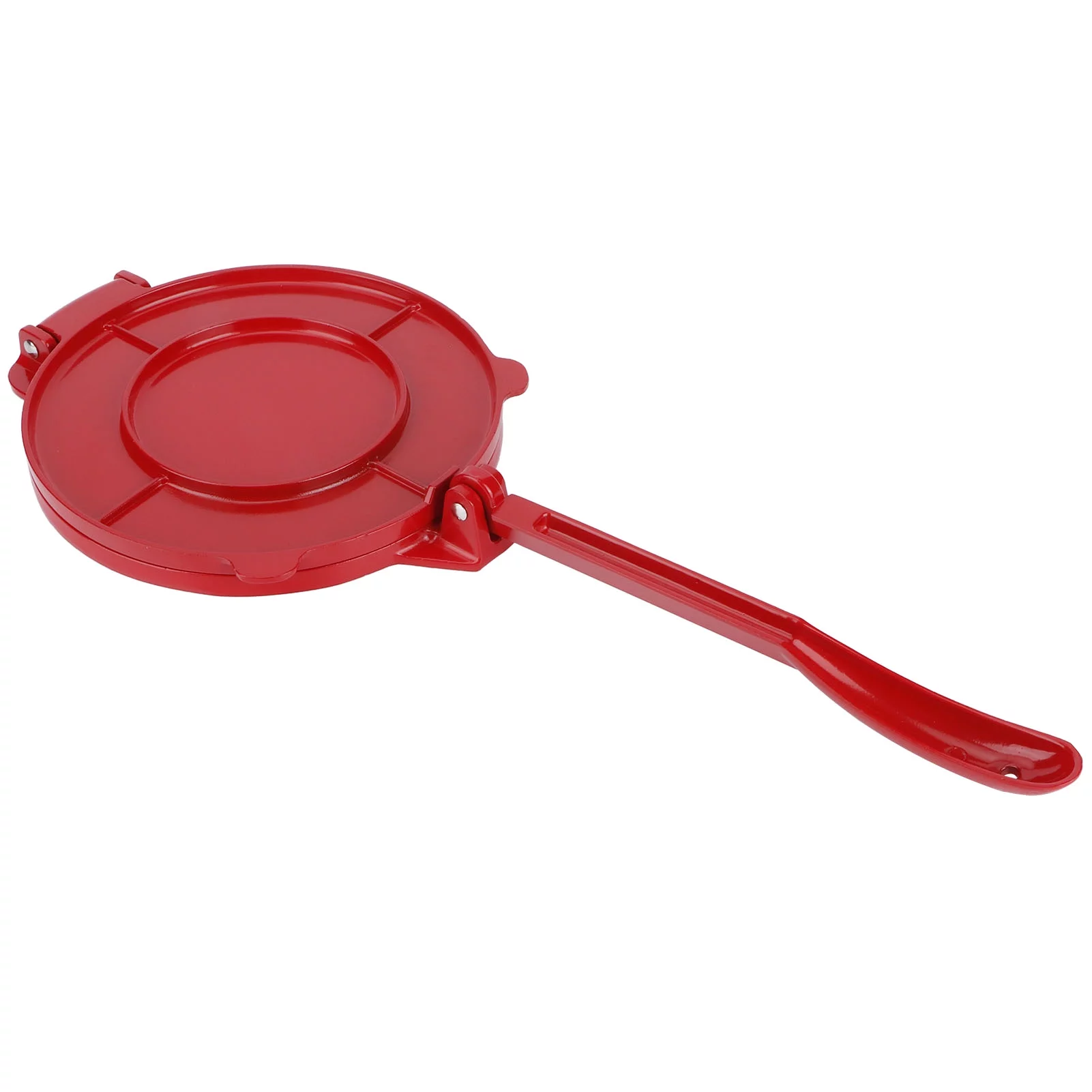 Leylor Tortilla Maker - 8in Tortilla Maker Aluminum Alloy Tortilla Press Foldable Flour Dough Press Tools Kitchen Baking Accessory (Red)