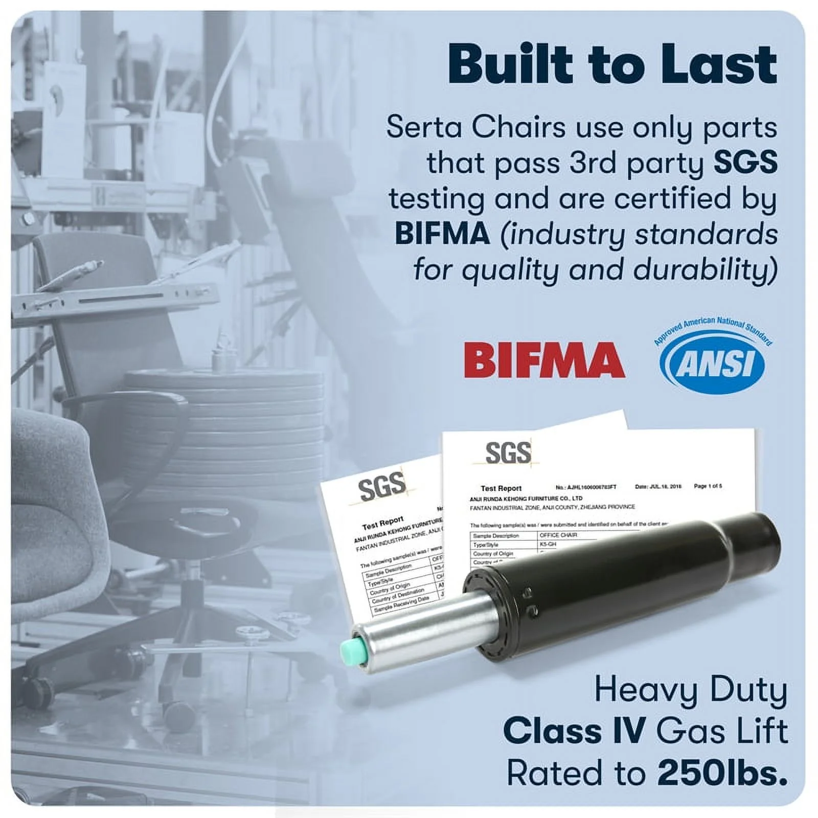 Serta Connor Executive Office Chair Cognac Bonded Leather