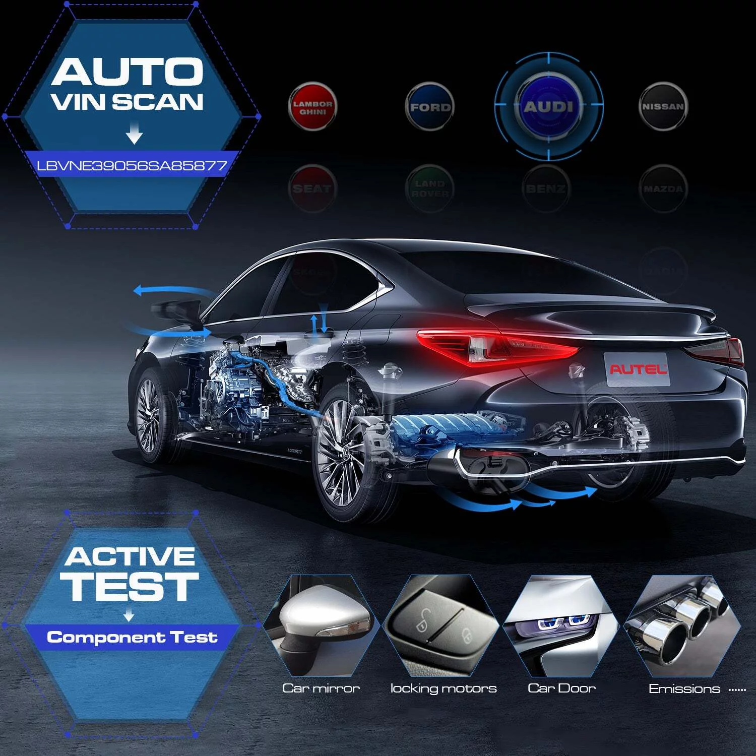 Autel Scanner MaxiSys MS906BT Auto Diagnostic Scan Tool, ECU Coding, Bi-Directional, Upgraded of MS906/ MK906BT