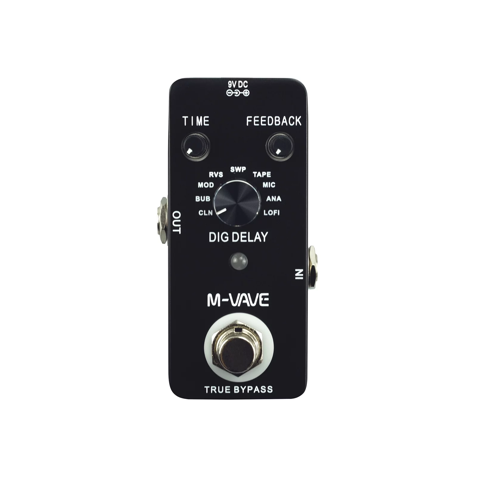 M-VAVE DIG DELAY Digital Delay Guitar Effect Pedal with 9 Delay Effects True Bypass Full Metal Shell