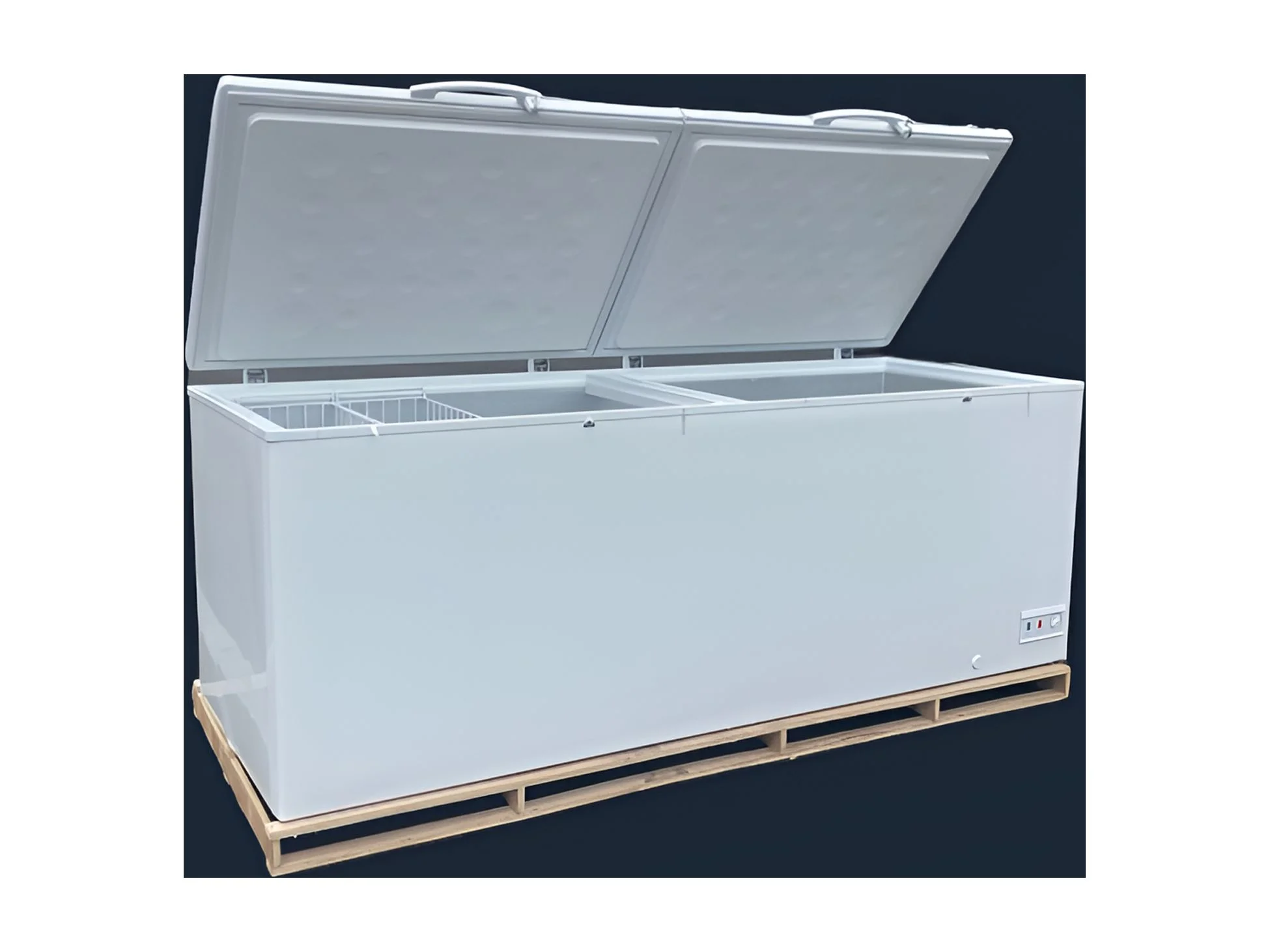 Commercial Huge Chest Freezer,Double door Blast Freezer for hard Ice Cream, Fresh Meat, Chincken, Fish 35 cu ft NSF
