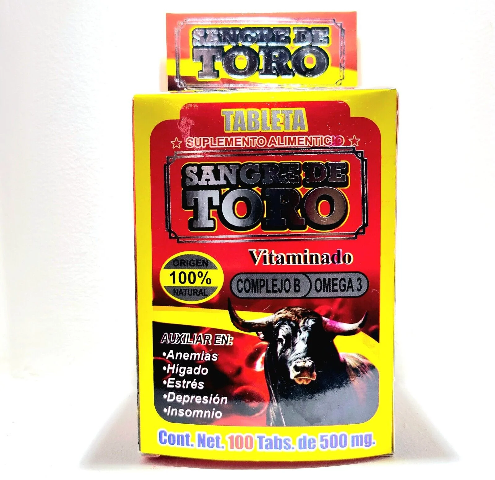 SANGRE DE TORO 100 TABS. SUPLEMENTO FOR KIDNEY STONES, LIVER, DIGESTIVE SYSTEM
