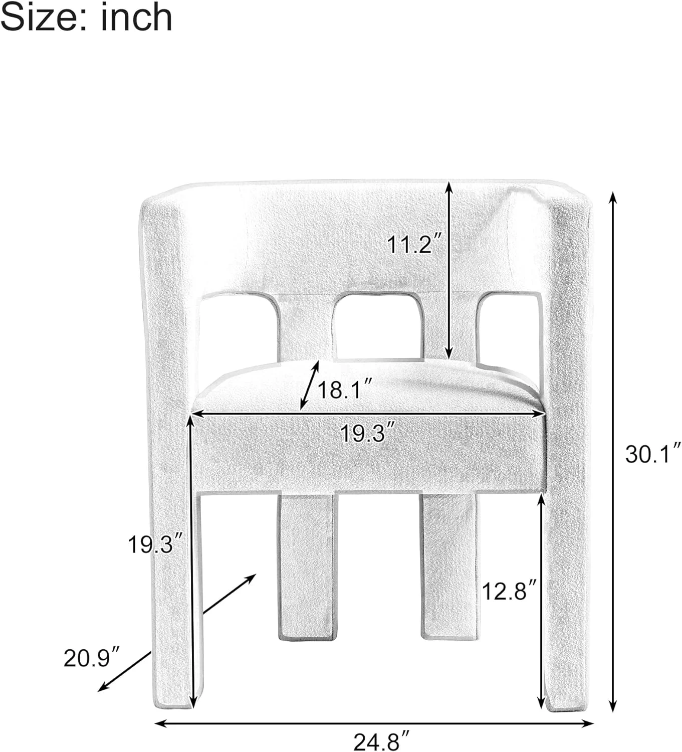 Accent Chair, Upholstered Armchair With Solid Wood Frame, Modern Small Accent Chairs For Living Room, Bedroom, Dining Room, Beige