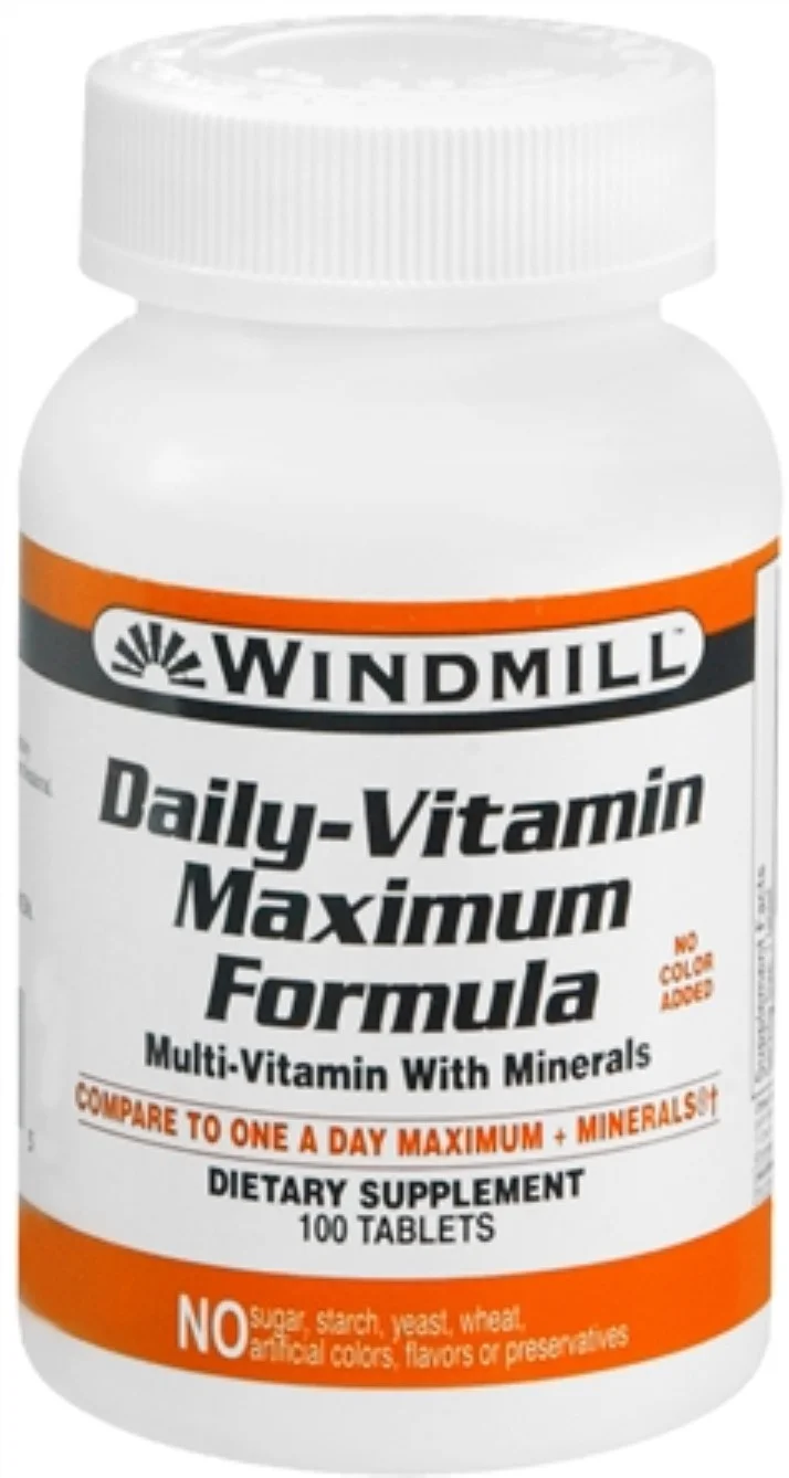 Windmill Daily Vitamin Tablets Maximum Formula 100 Tablets