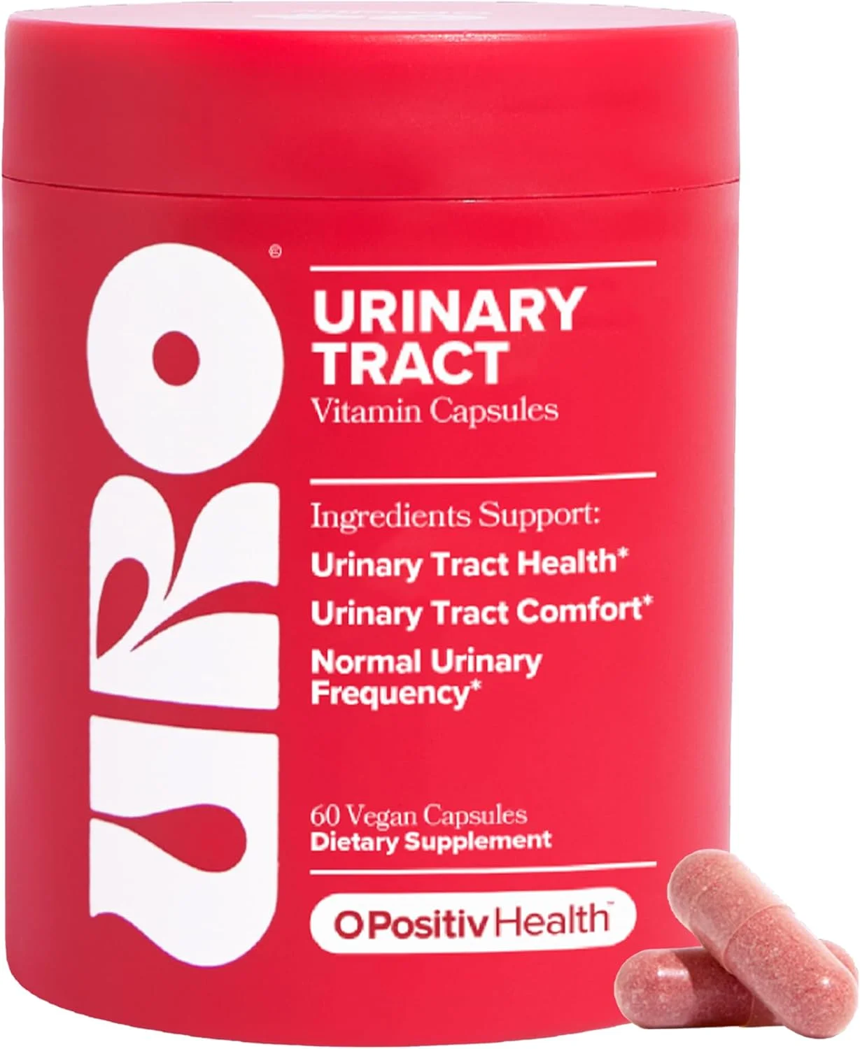 URO Urinary Tract Health Supplement for Women, 60 Count (Pack of 1) - Urinary Support Vitamins with Pacran Complete Cranberry Extract, D-Mannose, & Vitamin C - Vegan & Gluten-Free