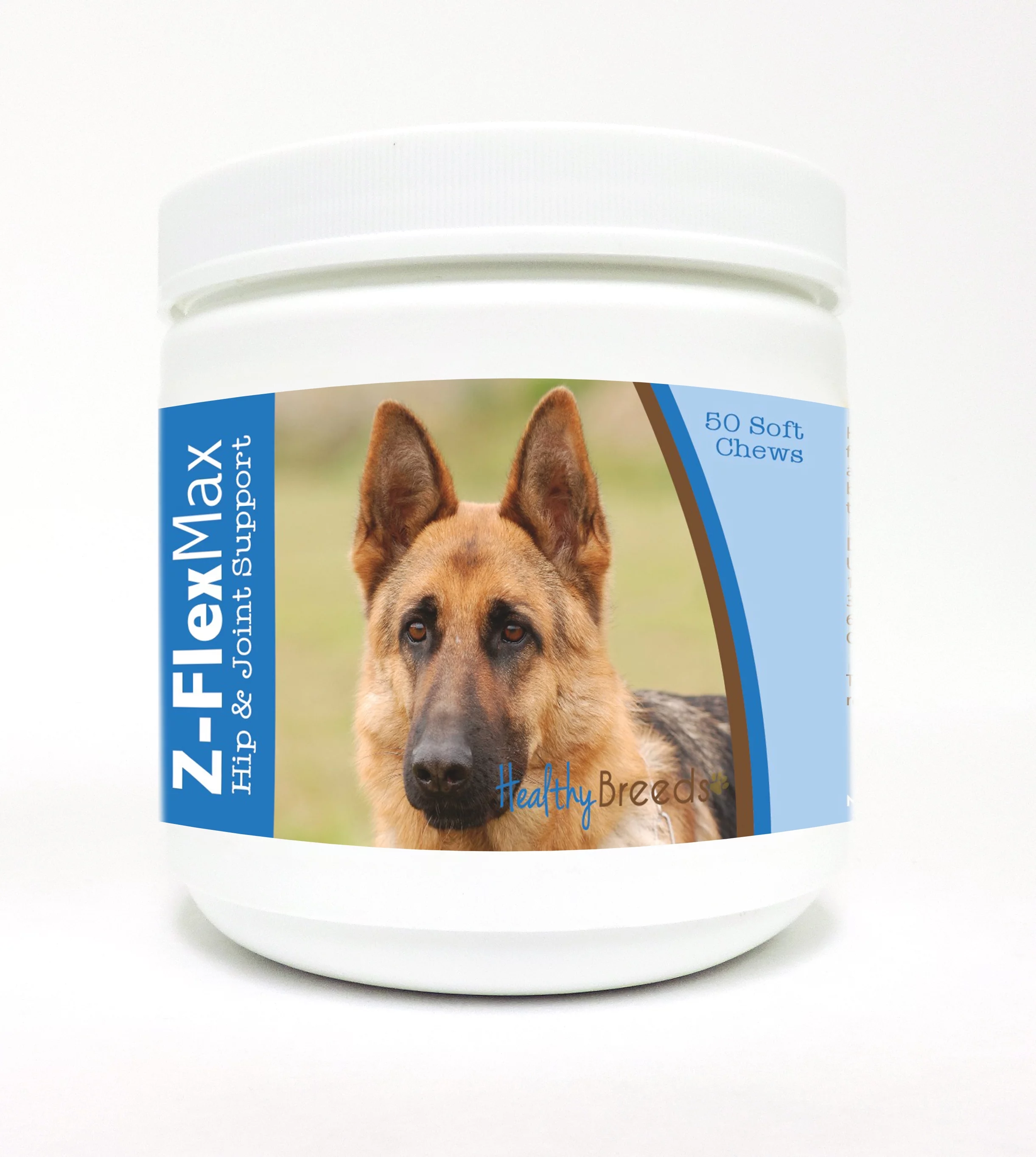 Healthy Breeds German Shepherd Z-Flex Max Dog Hip & Joint Support Soft Chews 50 Count