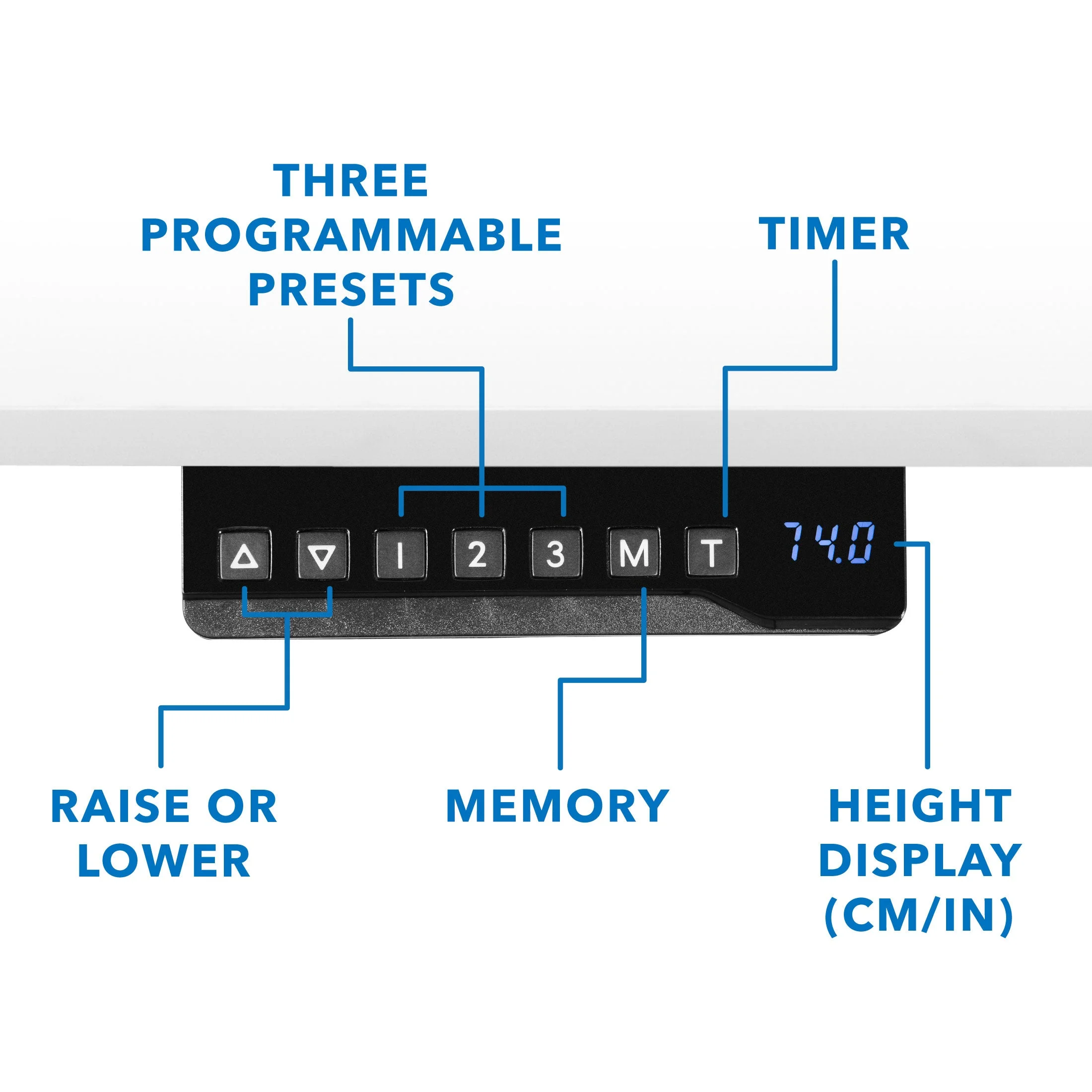 Mount-It! White Electric Standing Desk with Extra-Wide  55