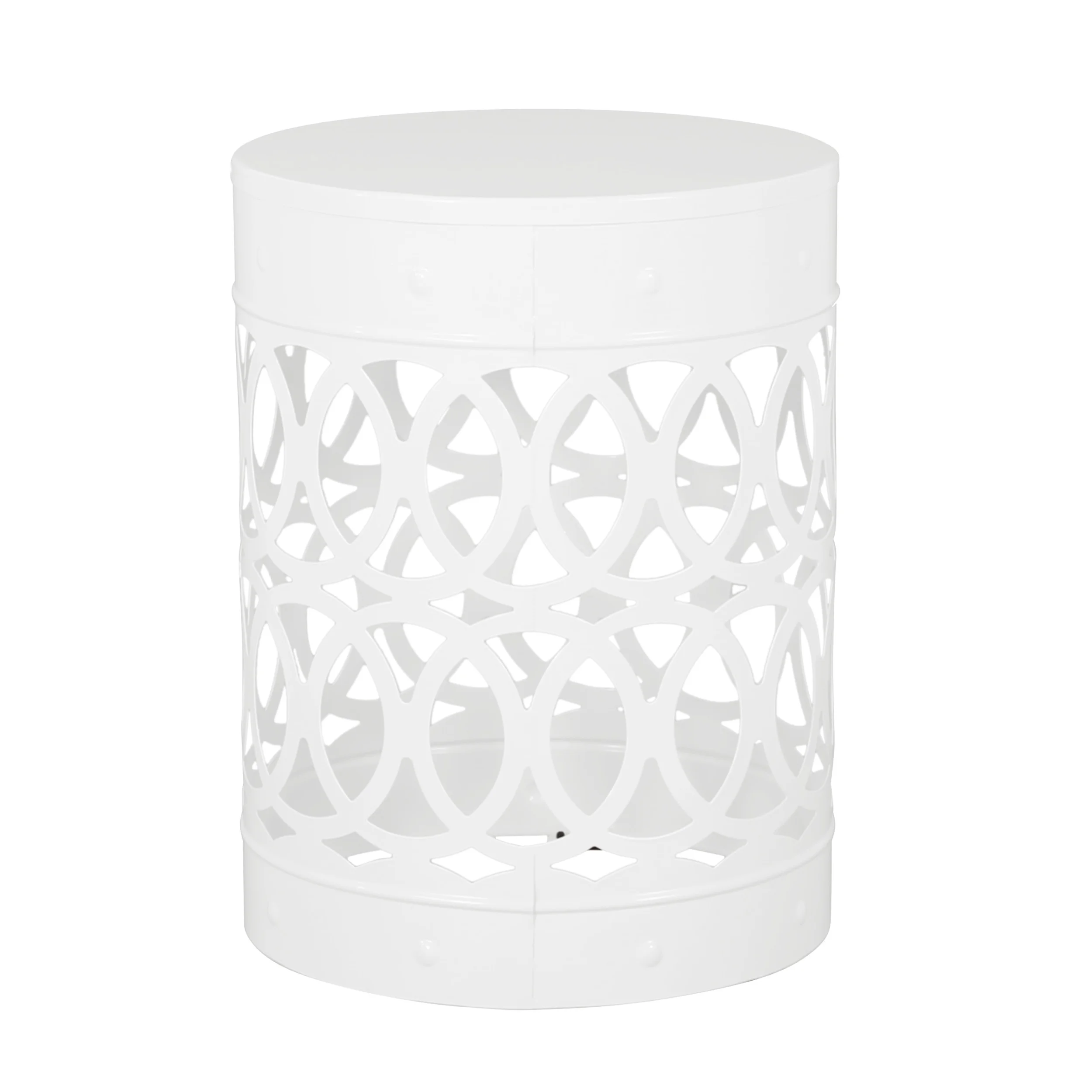 Holt Metal Outdoor Side Table, White