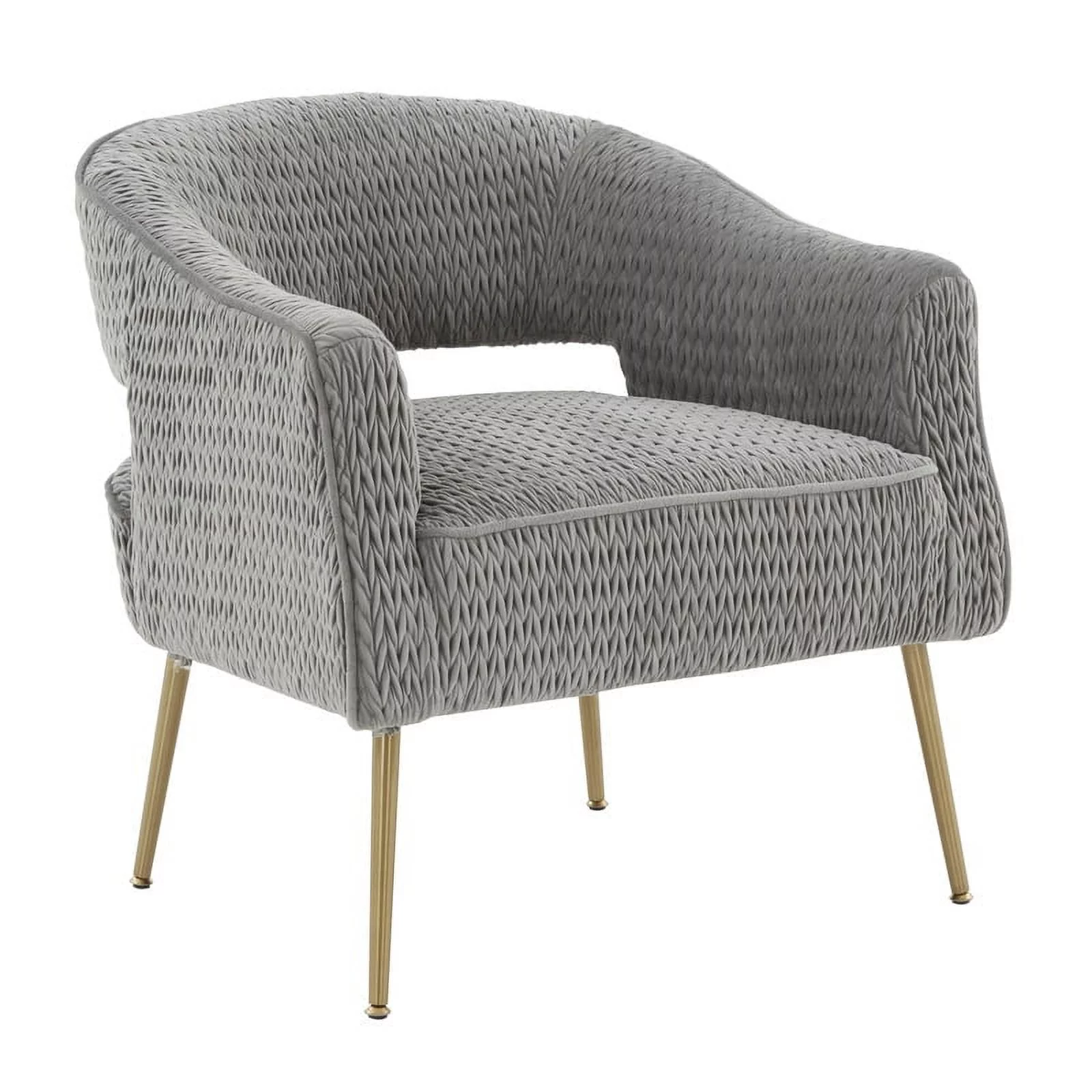 Diana Grey Velvet Accent Chair by Inspire Me! Home Décor