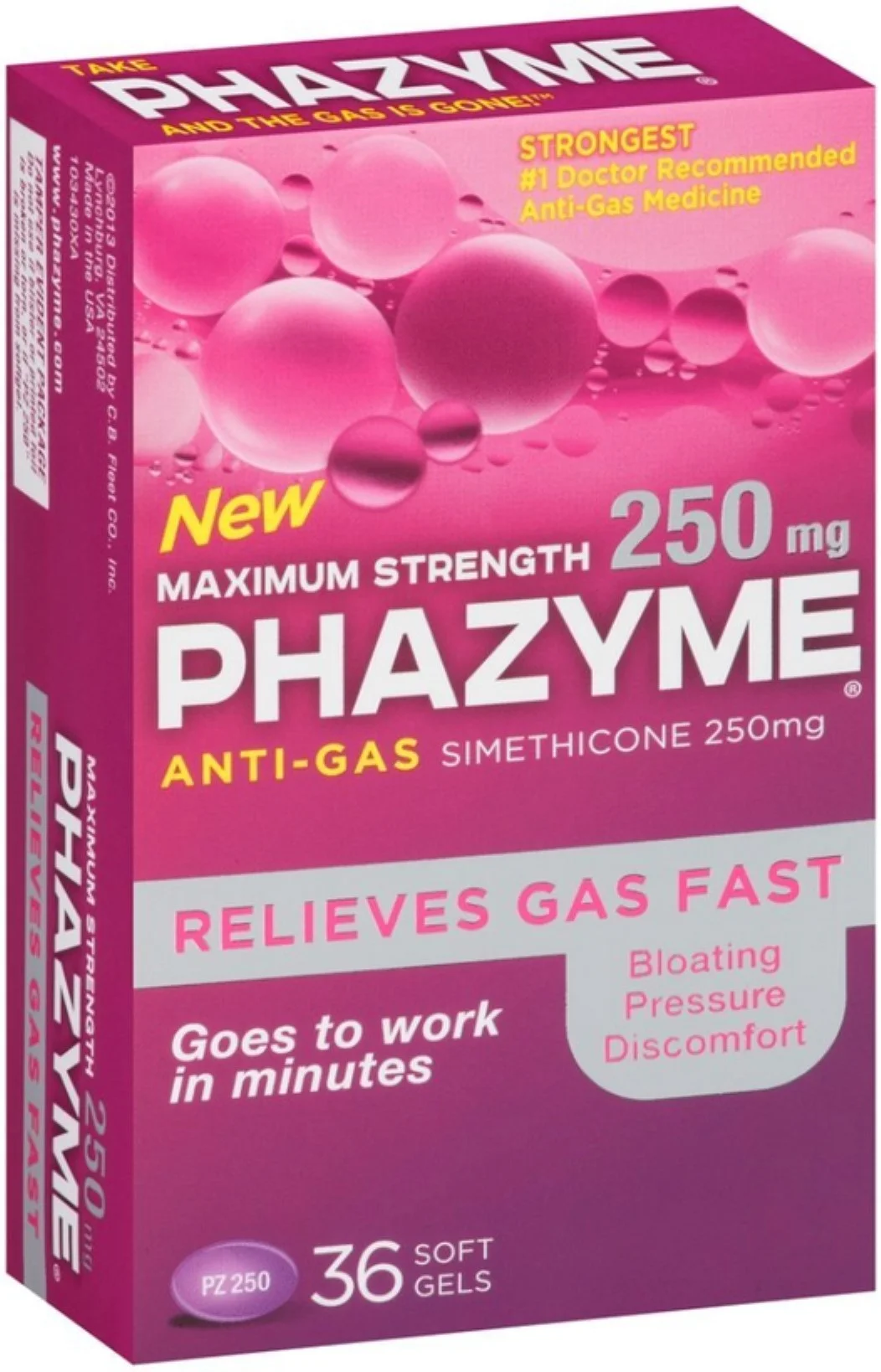Phazyme Maximum Strength Softgels, 36 ea (Pack of 4)