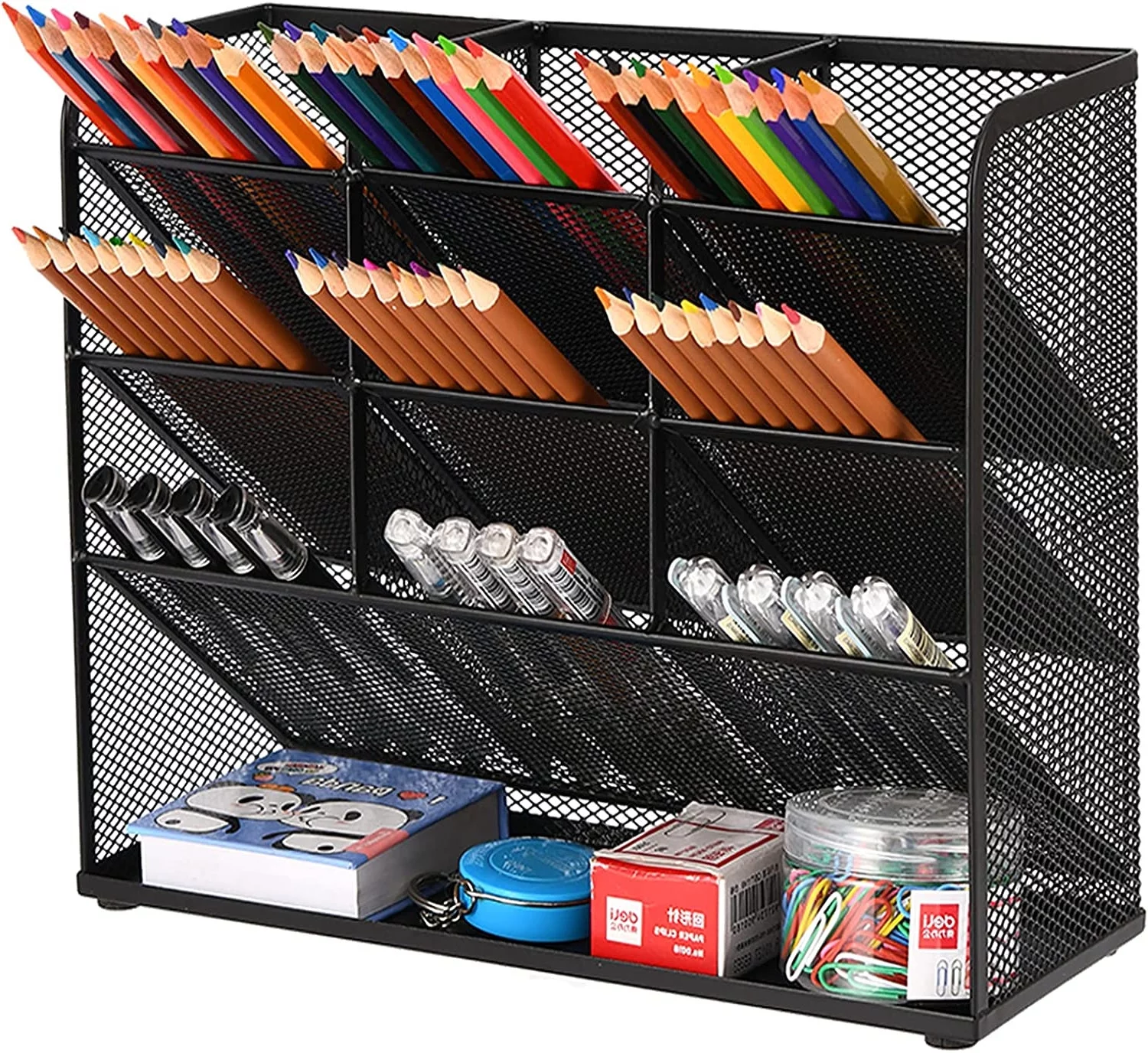 Hometimes Desk Organizer, Multi-Functional Pen Holder,Desktop Stationary Organizer,Cosmetic Storage Rack,Storage Rack for School Home Office Art Supplies