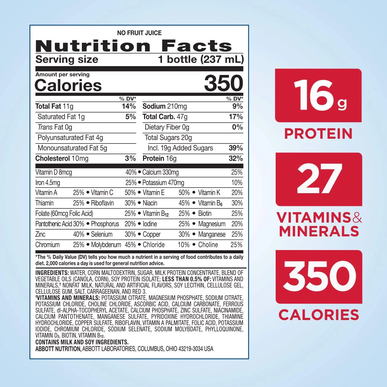 Ensure Plus W/Fiber, Strawberries & Cream, 8 oz-Case of 24