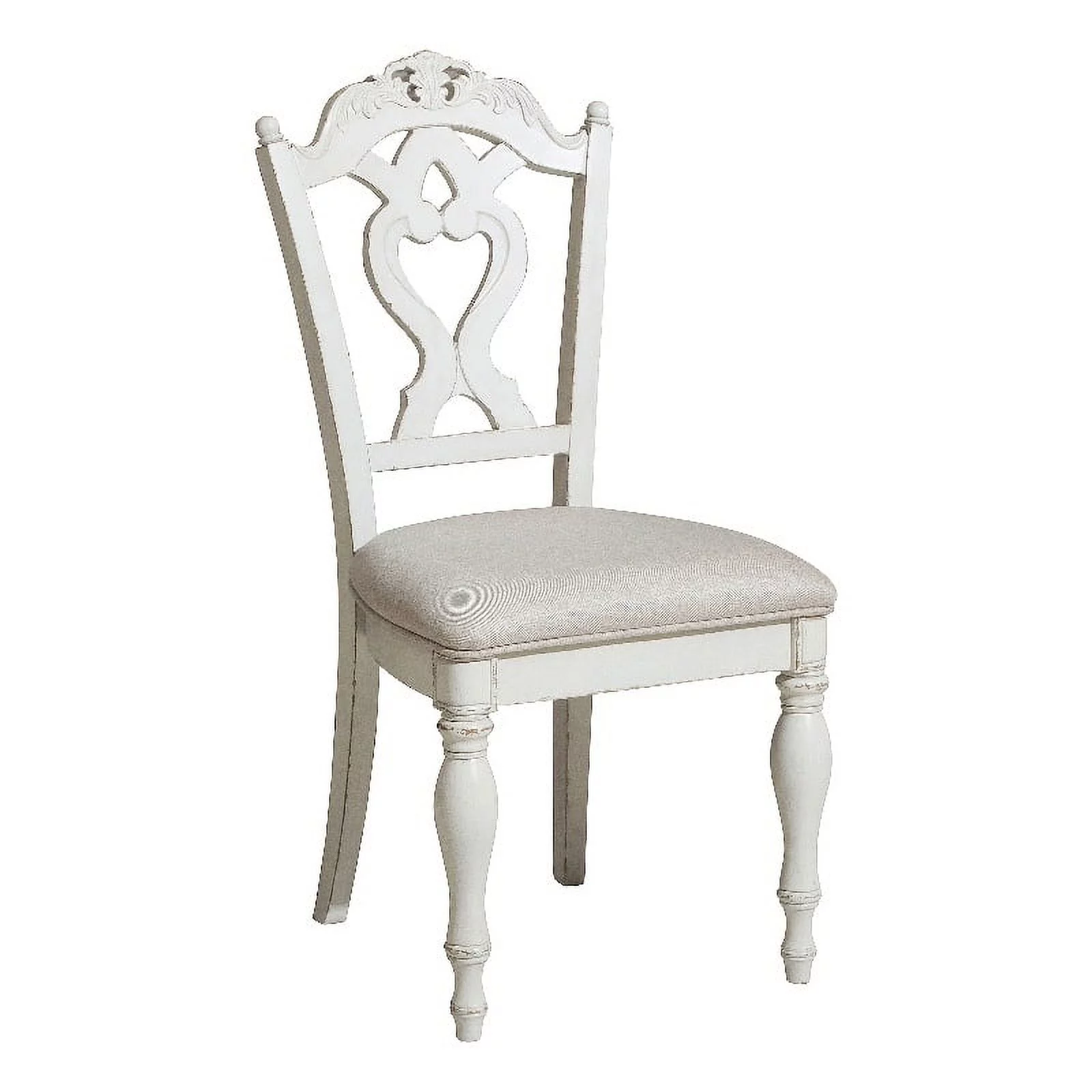 Lexicon Traditional Wood and MDF Board Writing Desk Chair in Antique White/Gray