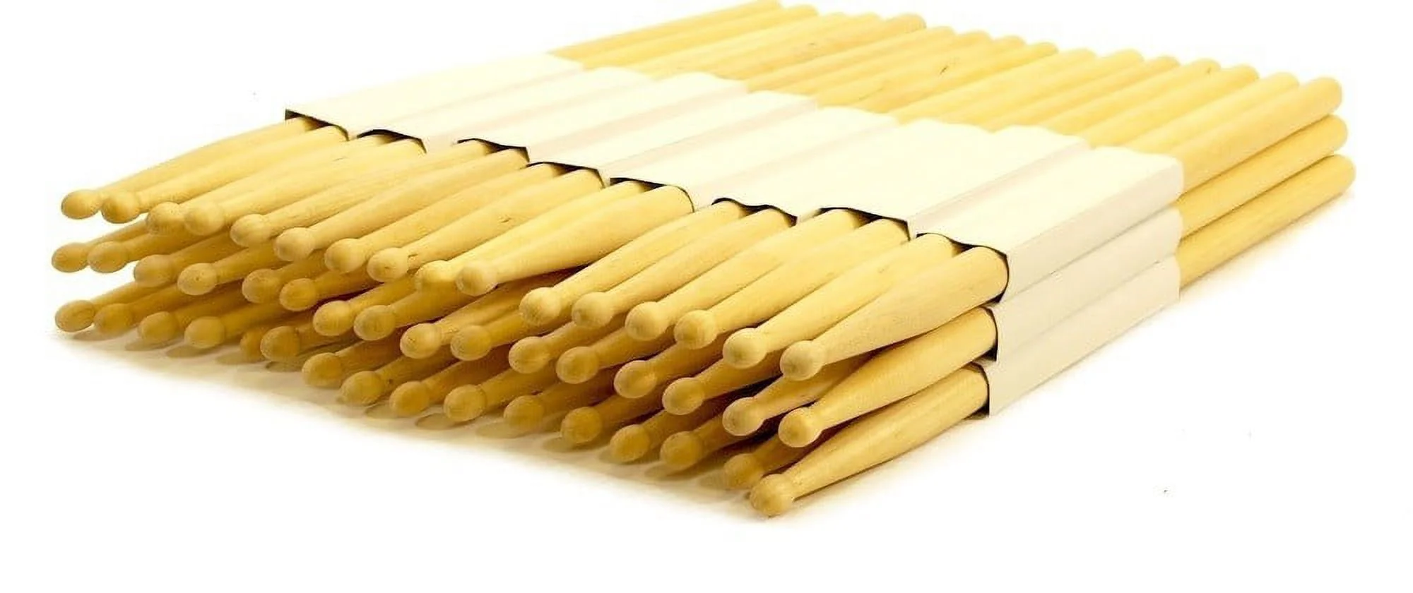 24 PAIRS - 7B WOOD TIP NATURAL MAPLE DRUMSTICKS