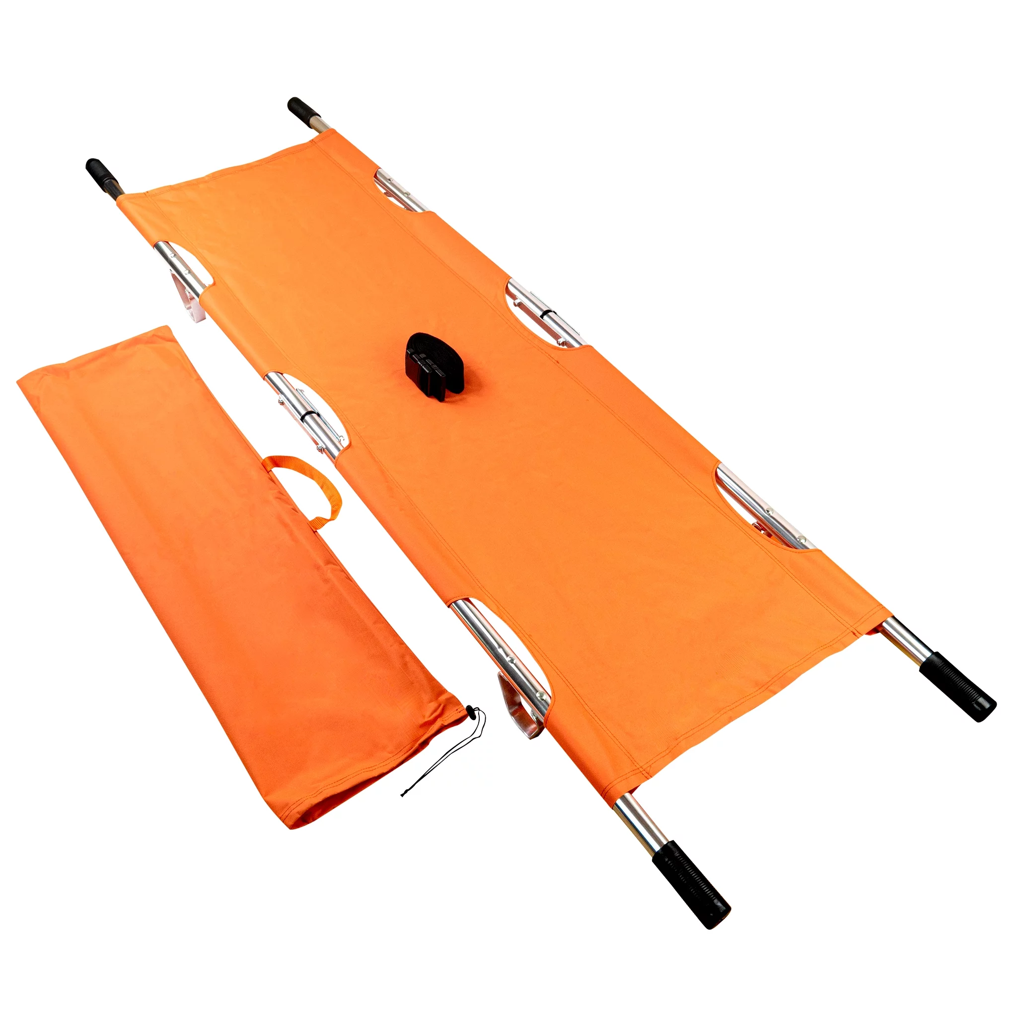 LINE2design EMT Gurneys Backboard Medical Folding Ambulance Gurneys Stretcher - Orange