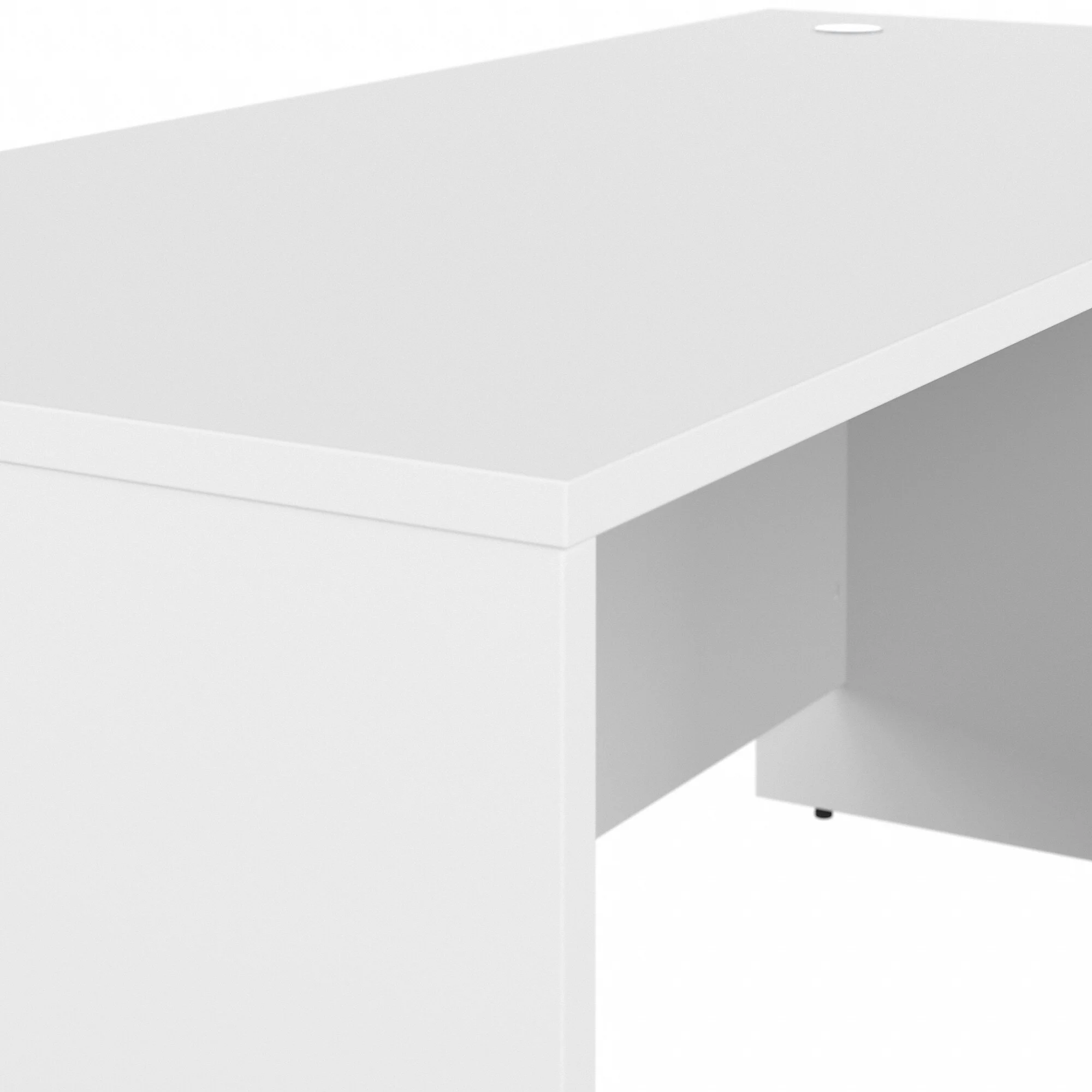 Studio C 66W x 30D Office Desk in White - Engineered Wood