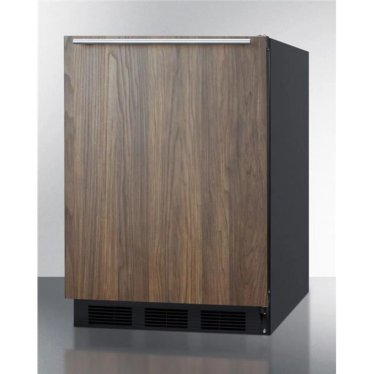 24 in. Wide Built-In Refrigerator-Freezer with Wood Panel Door
