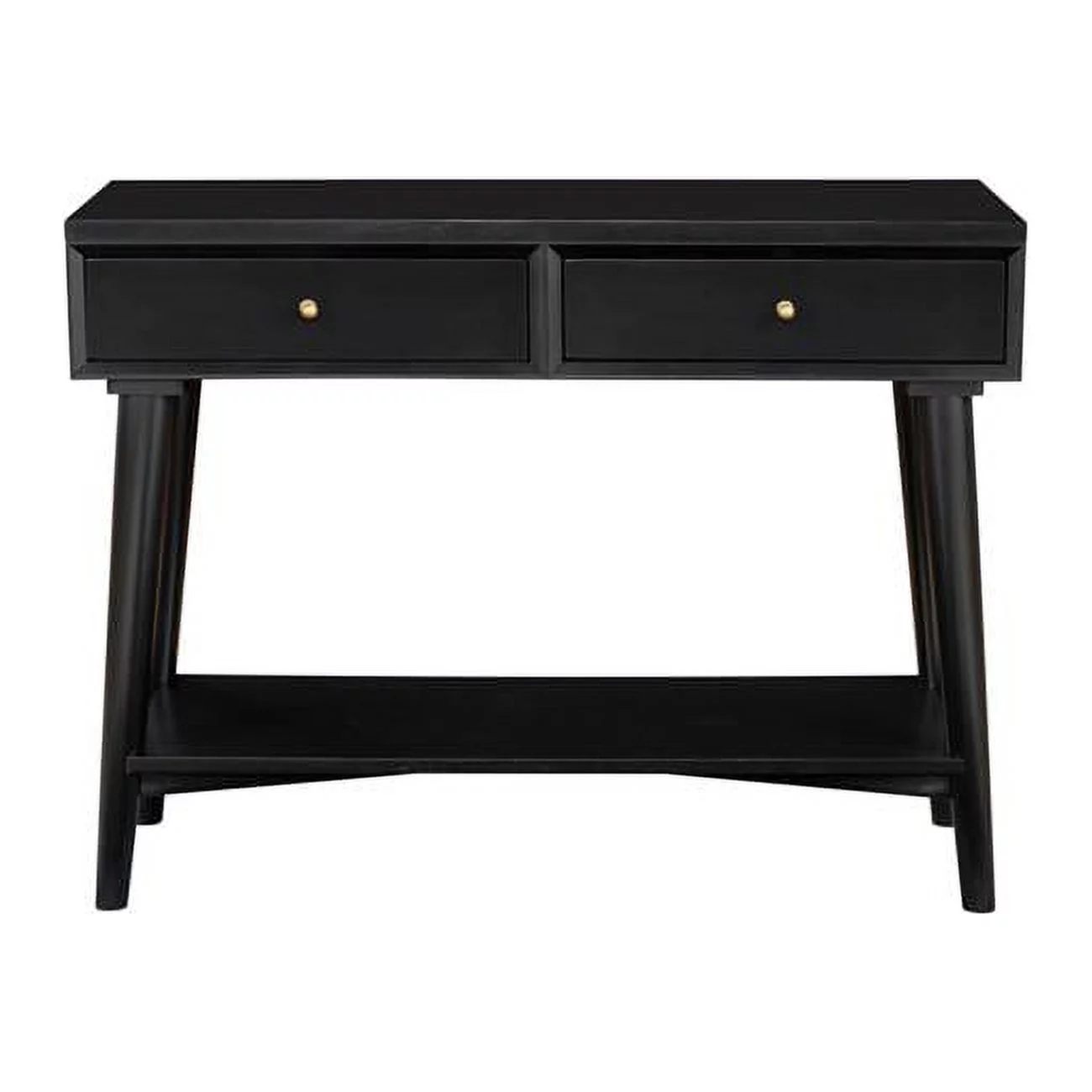 Flynn Mid Century Modern Console Table, Black