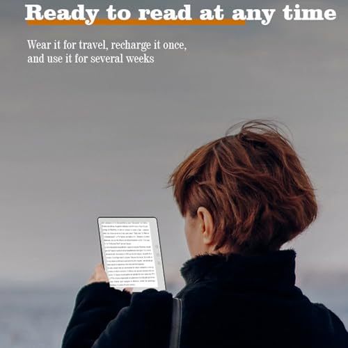 E Book Reader 5.76 Inch Touch Screen, E Ink Technology E Reader Devices, Ultra Thin & Lightweight Digital Notebook, 1GB 16GB Eye Friendly E Reader for Android 8.1