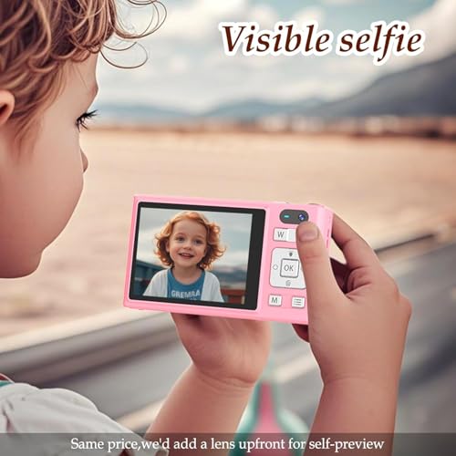 Forc Digital Camera,4K Camara de Fotos with 64GB Card,18X Zoom Anti-Shake Video,Vintage Camera for Camping Traveling Vlogging &Teen Parties,Portable for Kids Girls Boys Gifts