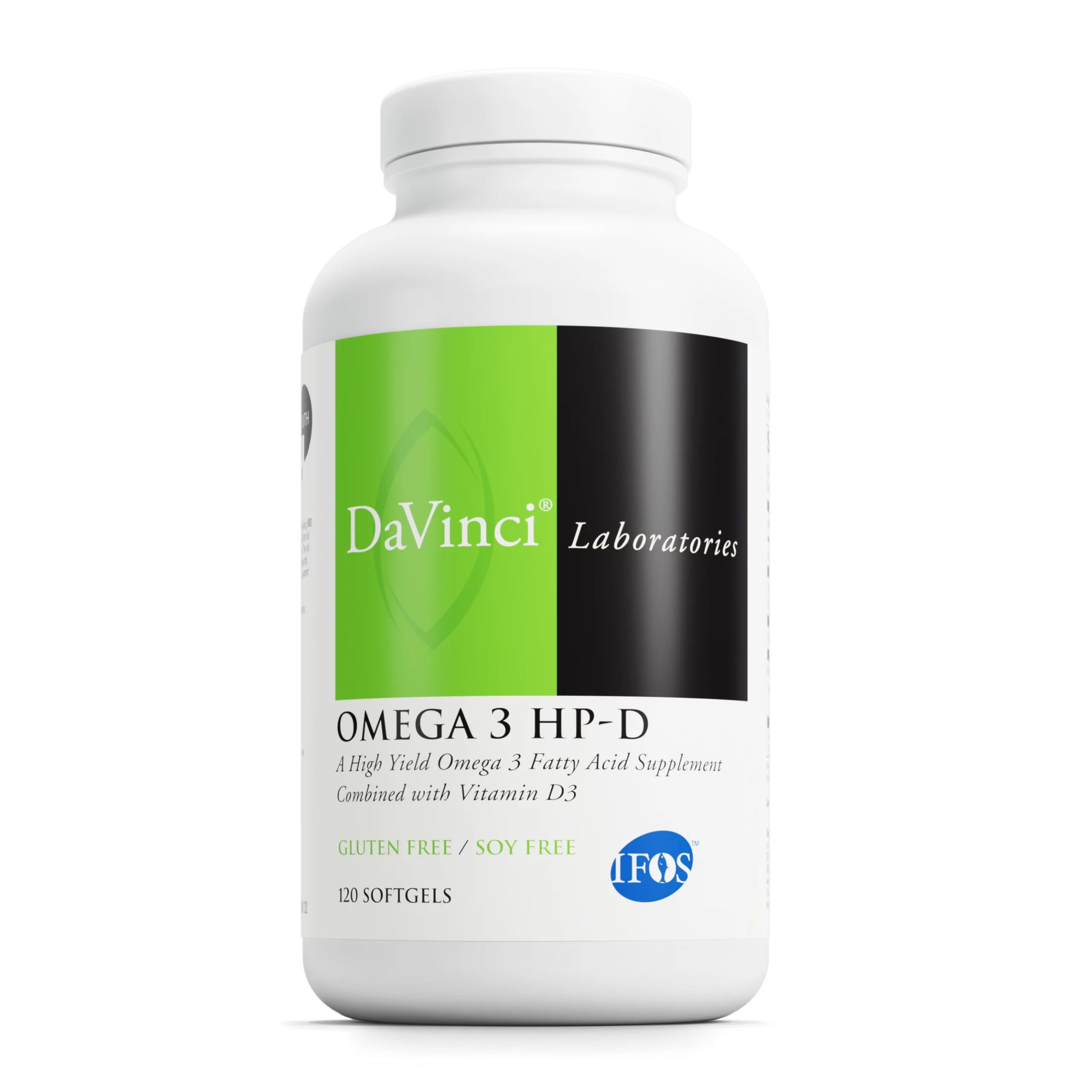 DaVinci Labs Omega 3 HP-D - Support Immune & Heart Health* - Lemon Flavor - 120 Softgels