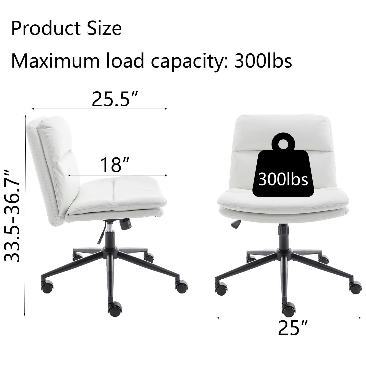 Criss Cross Chair with Wheels: Ergonomic Home Office Desk Chairs with Black Base, Modern Vanity Chair for Home, Office, Make Up