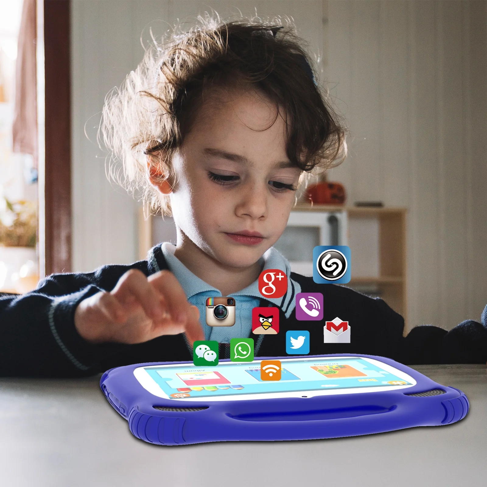 Kids Tablet 7 inch Tablet for Kids Android Toddler Cartoon Tablets With Protective Case 2GB RAM 32GB ROM WiFi Tablet Pre Installed & Parent Control Learning Education Game Tablet IPS Touch Screen Tab.