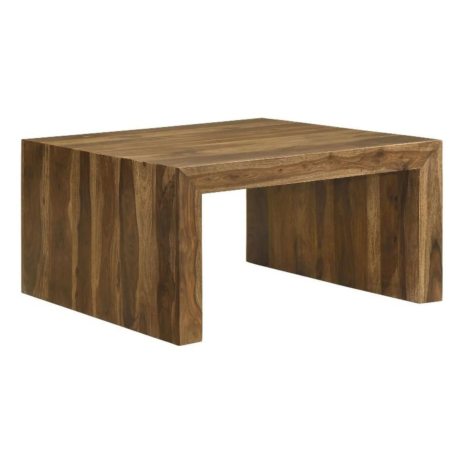 Coaster Odilia Square Farmhouse Solid Wood Coffee Table in Brown
