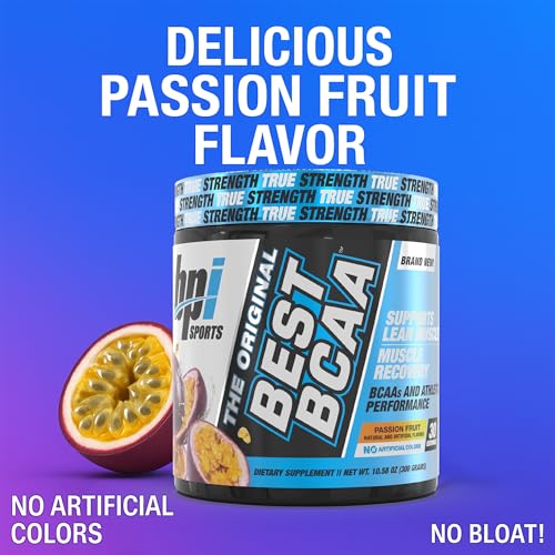 BPI Sports Best BCAA - BCAA Powder - Branched Chain Amino Acids - Muscle Recovery - Muscle Protein Synthesis - Improved Performance – Hydration – Blue Raspberry - 60 Servings - 21.12 Oz