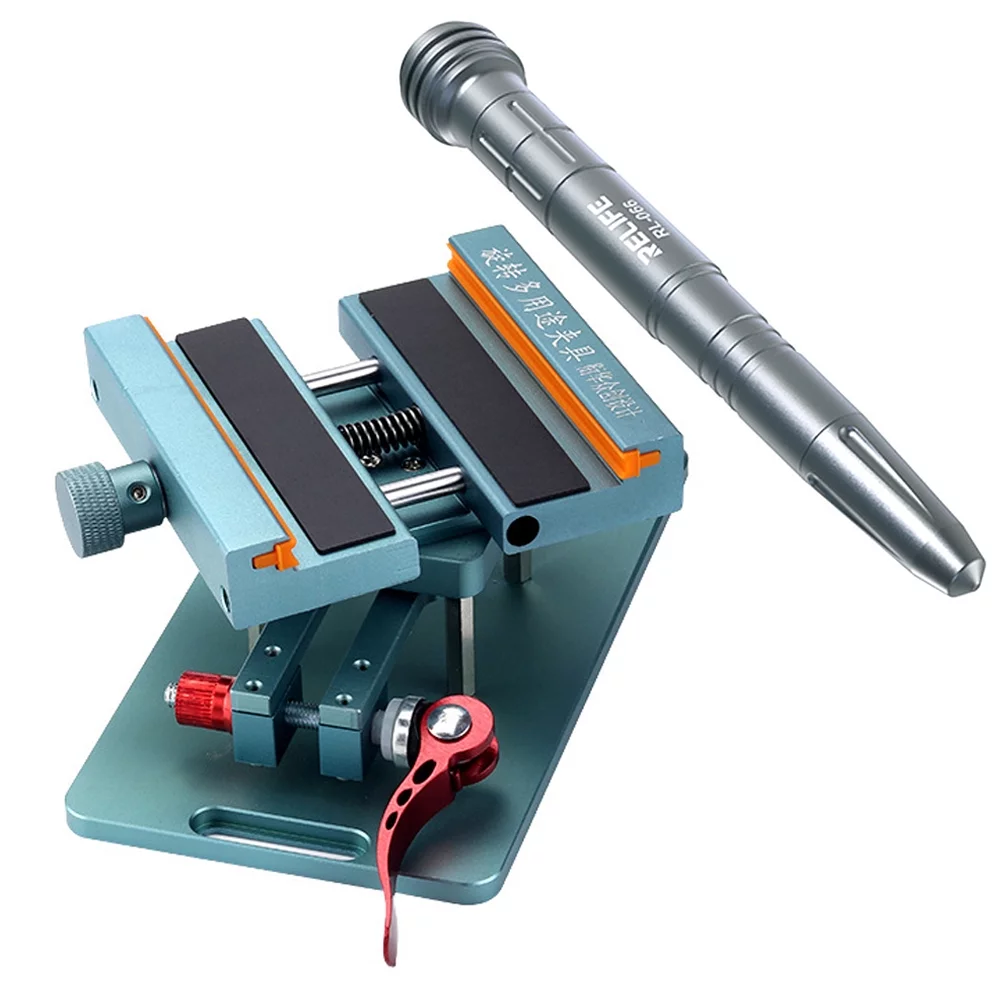 Aibecy Mobilephone Rear Glass Cover Removal Tool Set 360 Degree Rotating Fixture Back Cover Glass Demolishing Pen Smartphone Maintenance Repairing Tool Kit