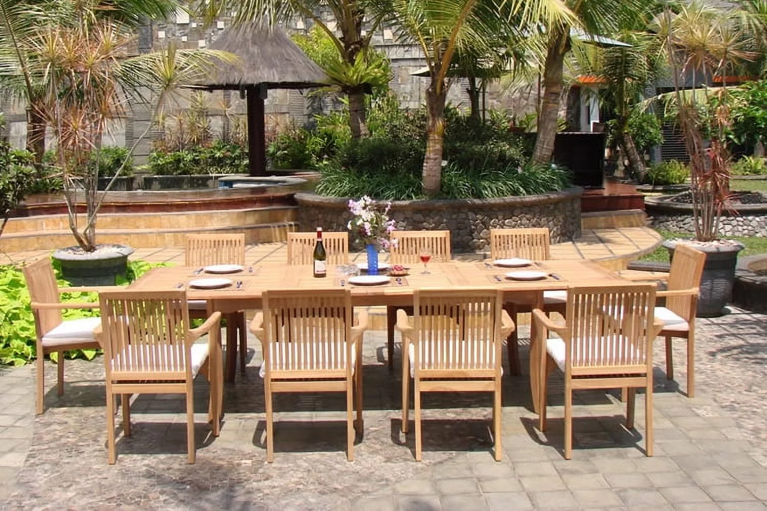 Teak Dining Set:6 Seater 7 Pc - 94