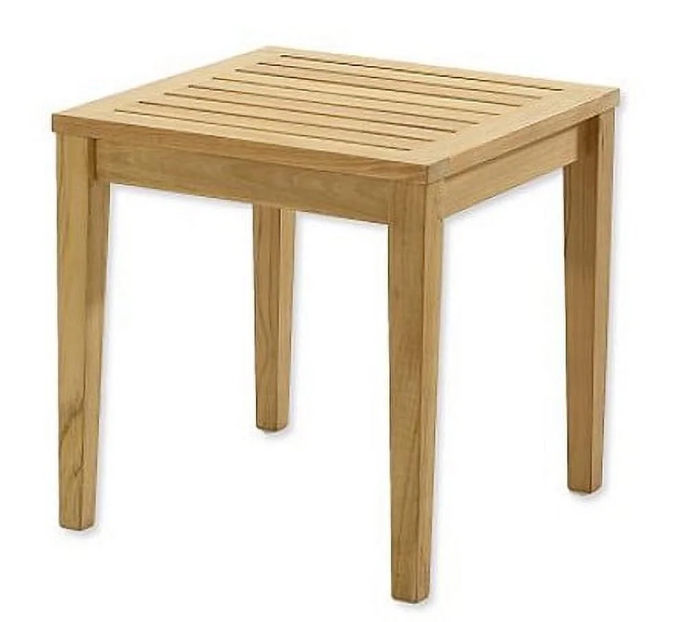 Grade-A Teak Dining Set: 2 Seater 3 Pc: Sack Side Table And 2 Leveb Stacking Arm Chairs Outdoor Patio WholesaleTeak #WMDSWVm