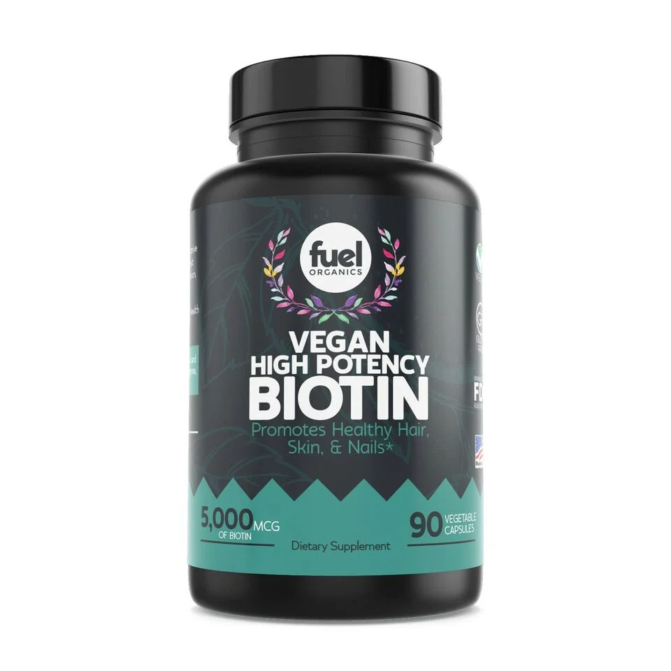 Pure Biotin 5000mcg Supplement Hair, Skin & Nails - 90 day Vitamin