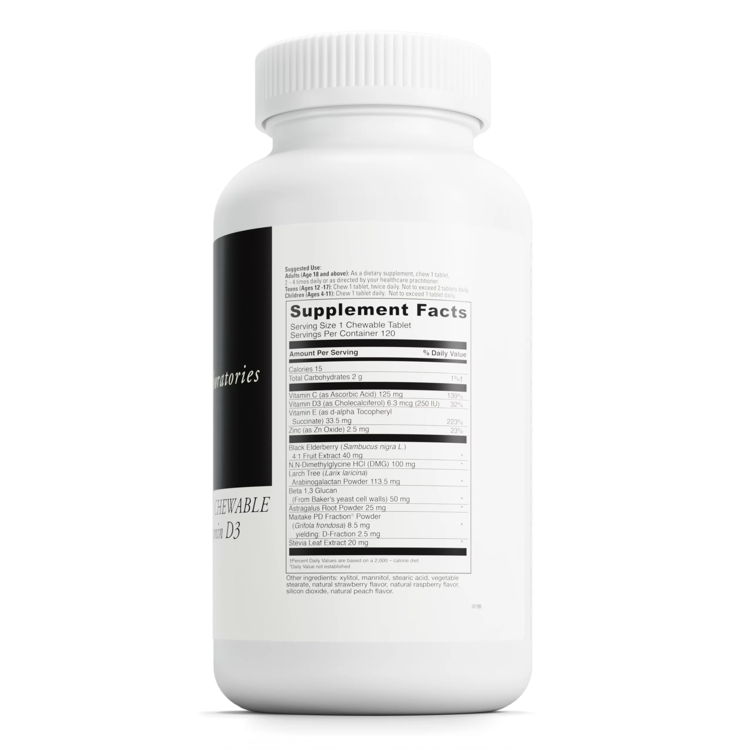 Immuno-DMG Chewable with Elderberry & Vitamin D3, 120 Chewable Tablets, DaVinci Laboratories of Vermont