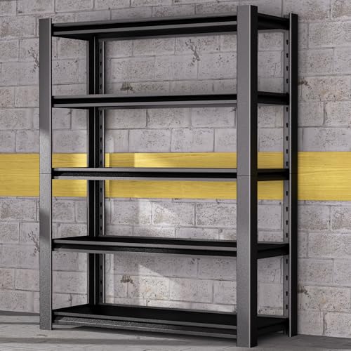 5-Tier Heavy Duty Garage Shelving Unit, 3000 LBS Capacity Metal Storage Rack 72