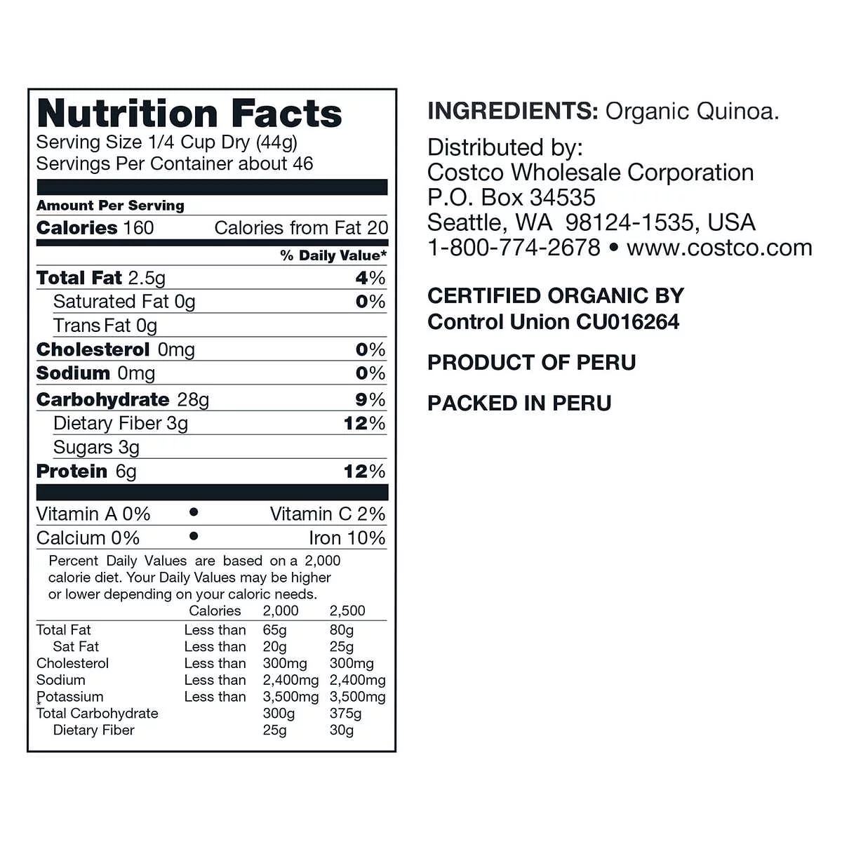 2 PACK |KS Kosher Organic Quinoa, Resealable Bag 4.5 lbs (2 PACK)