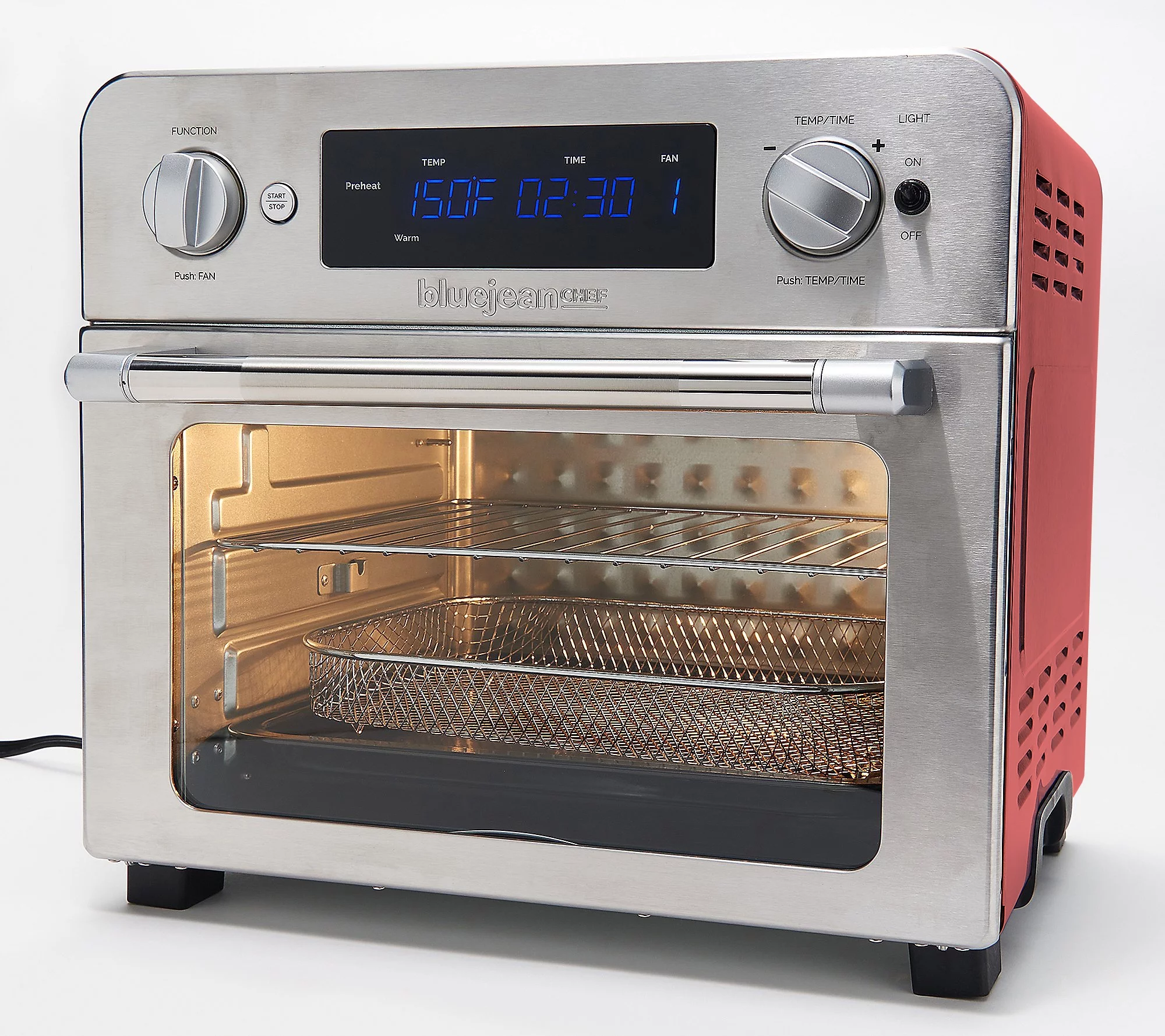 Blue Jean Chef 23L Digital Air Fryer Toaster Oven Red Refurbished