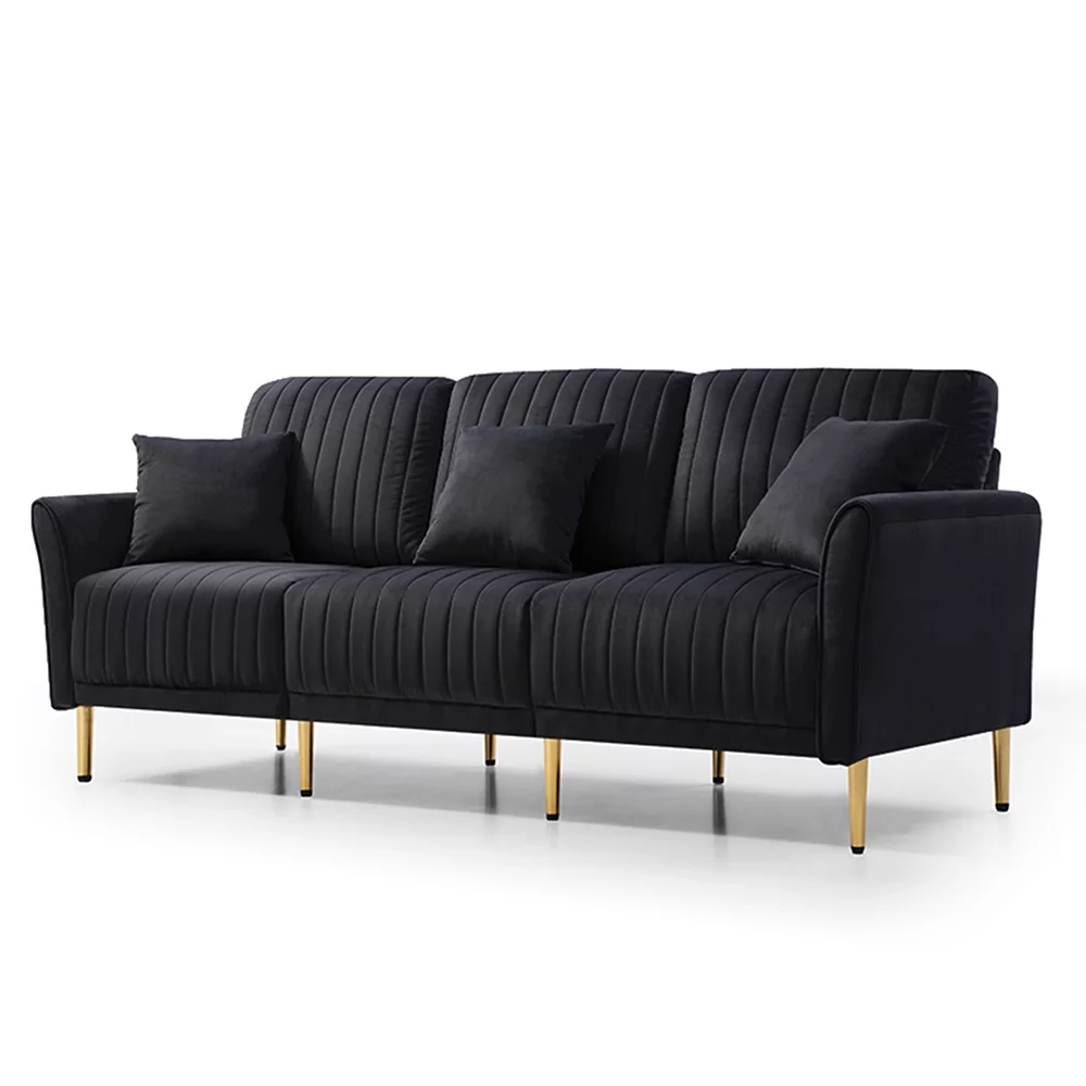 Black Velvet Sofa, 82