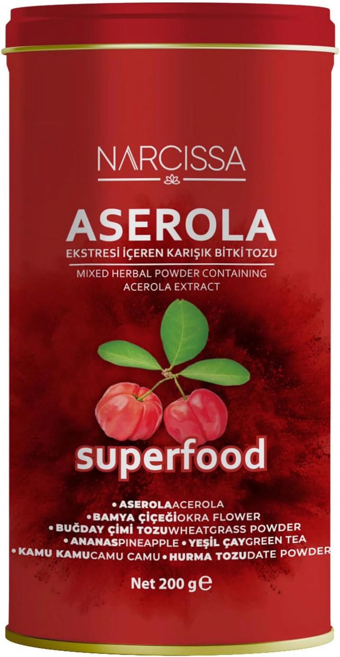 Herbal Powder Containing Narcissa Acerola Extract - Mixed Herbal Powder Containing Acerola Extract 200 gr