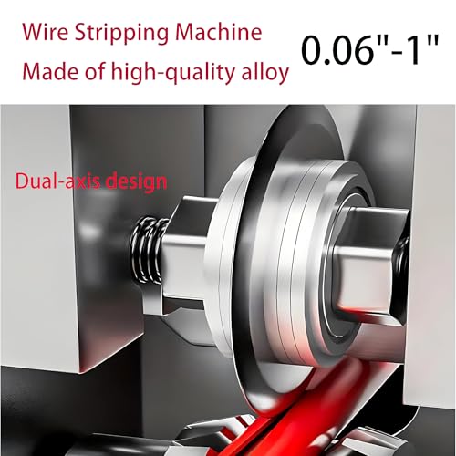 Manual Wire Stripping Machine Gauge Wire 0.04-1 inches, Scrapping Copper Wire Peeler Machine, Drill Powered Cable Wire Peeler Stripping Tool with Hand Crank for Scrap Copper Wire Cable Recycling
