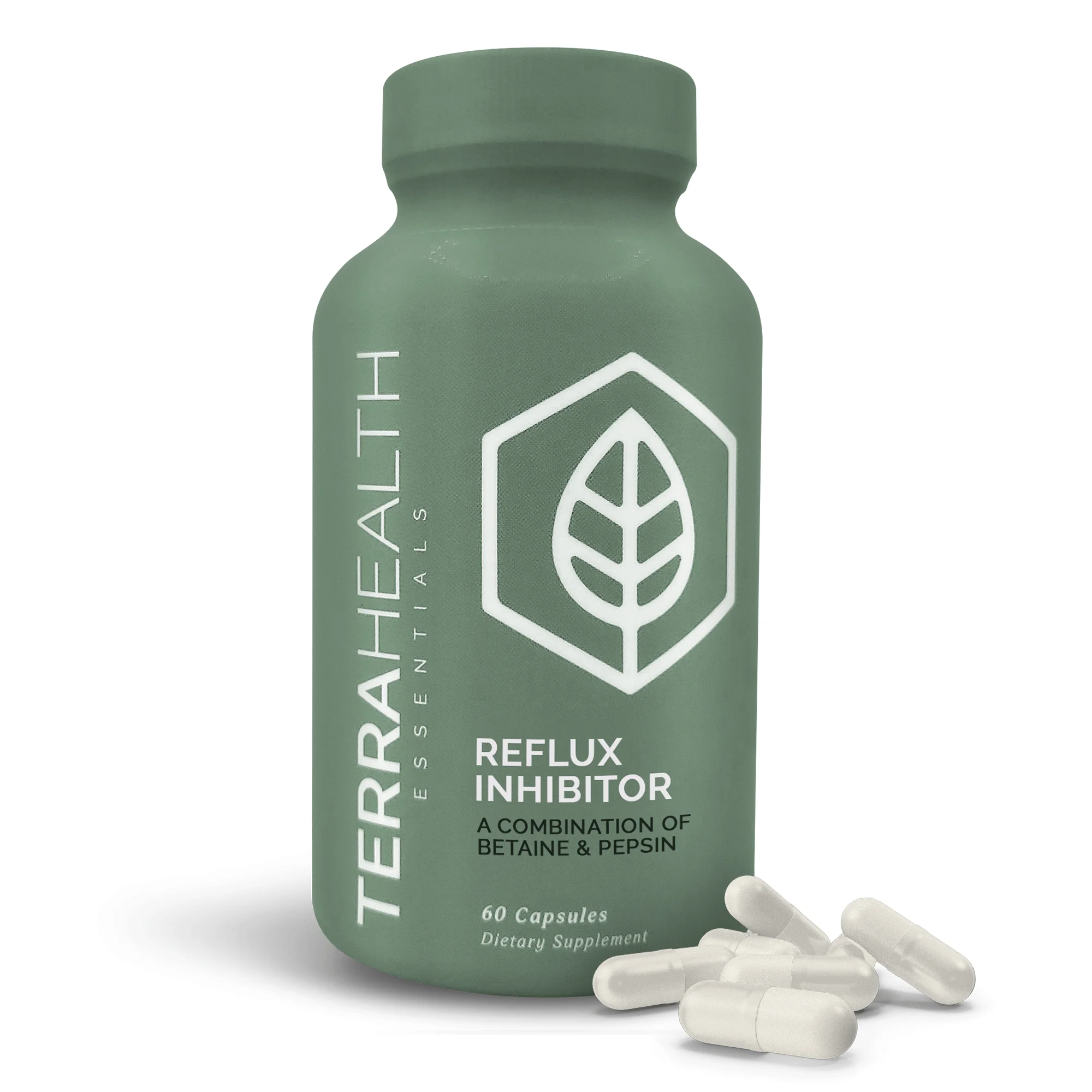 Terra Health Essentials® Reflux Inhibitor | Relieve Indigestion and Heartburn | (1 Pack, 90 Capsules)